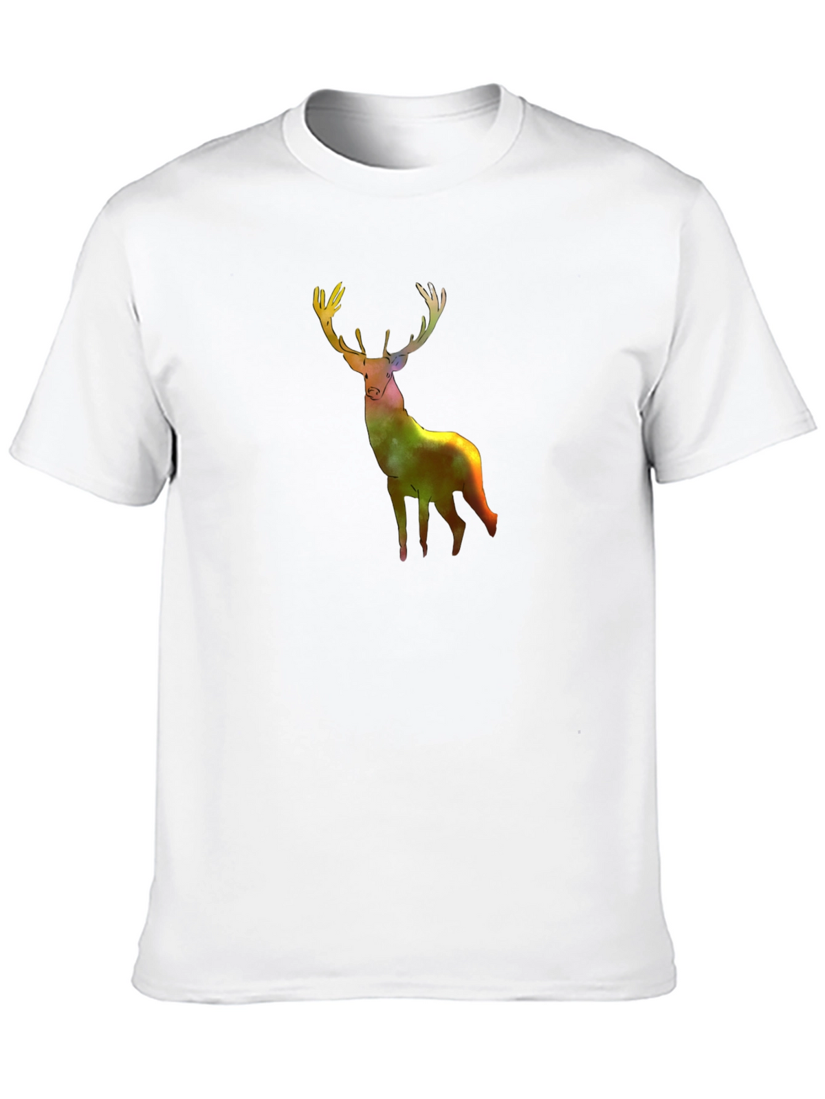 Galaxy Deer Graphic Tee - Stylish Mens Black T-Shirt
