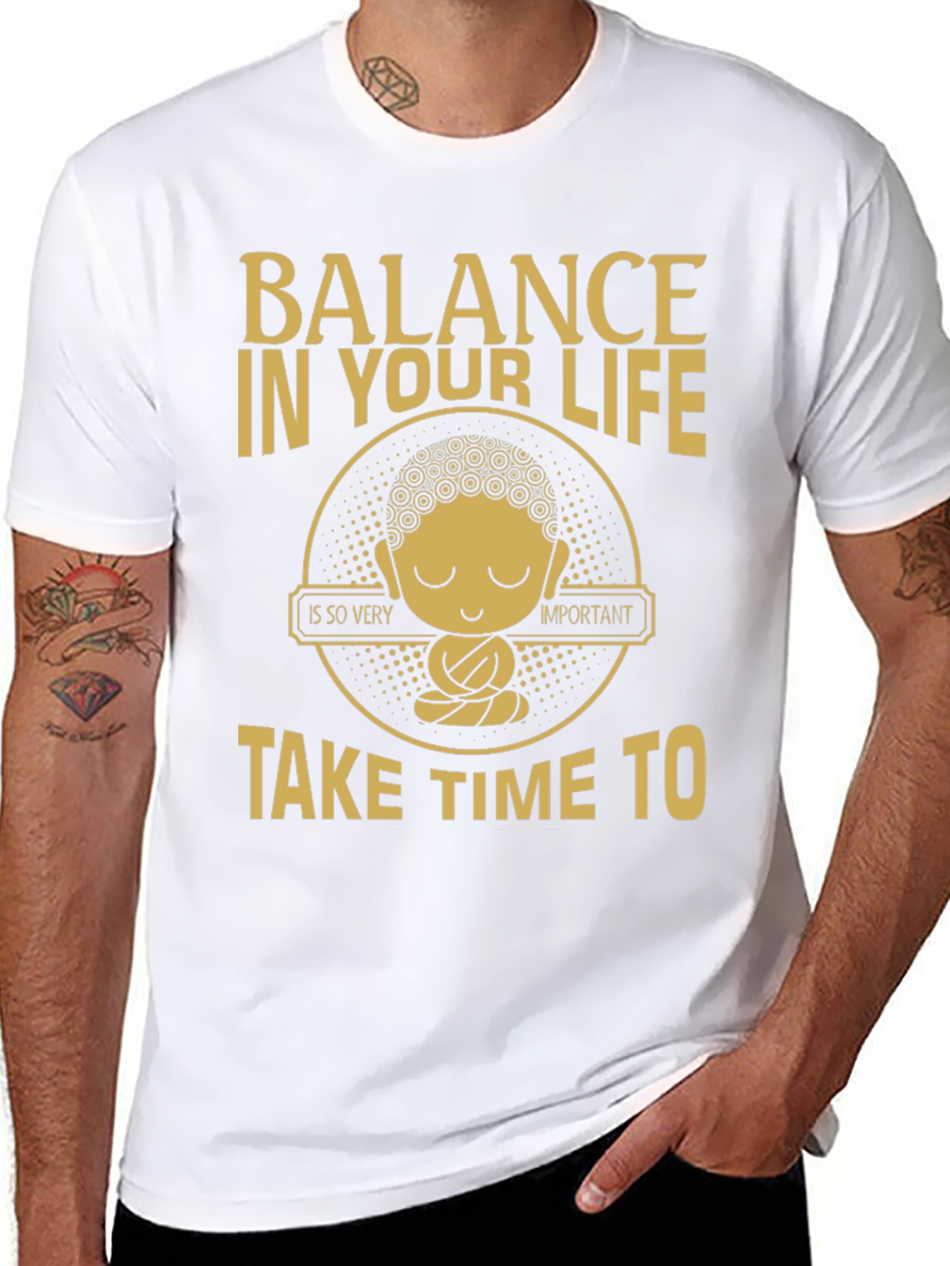 Balance in Life Buddha Graphic T-Shirt