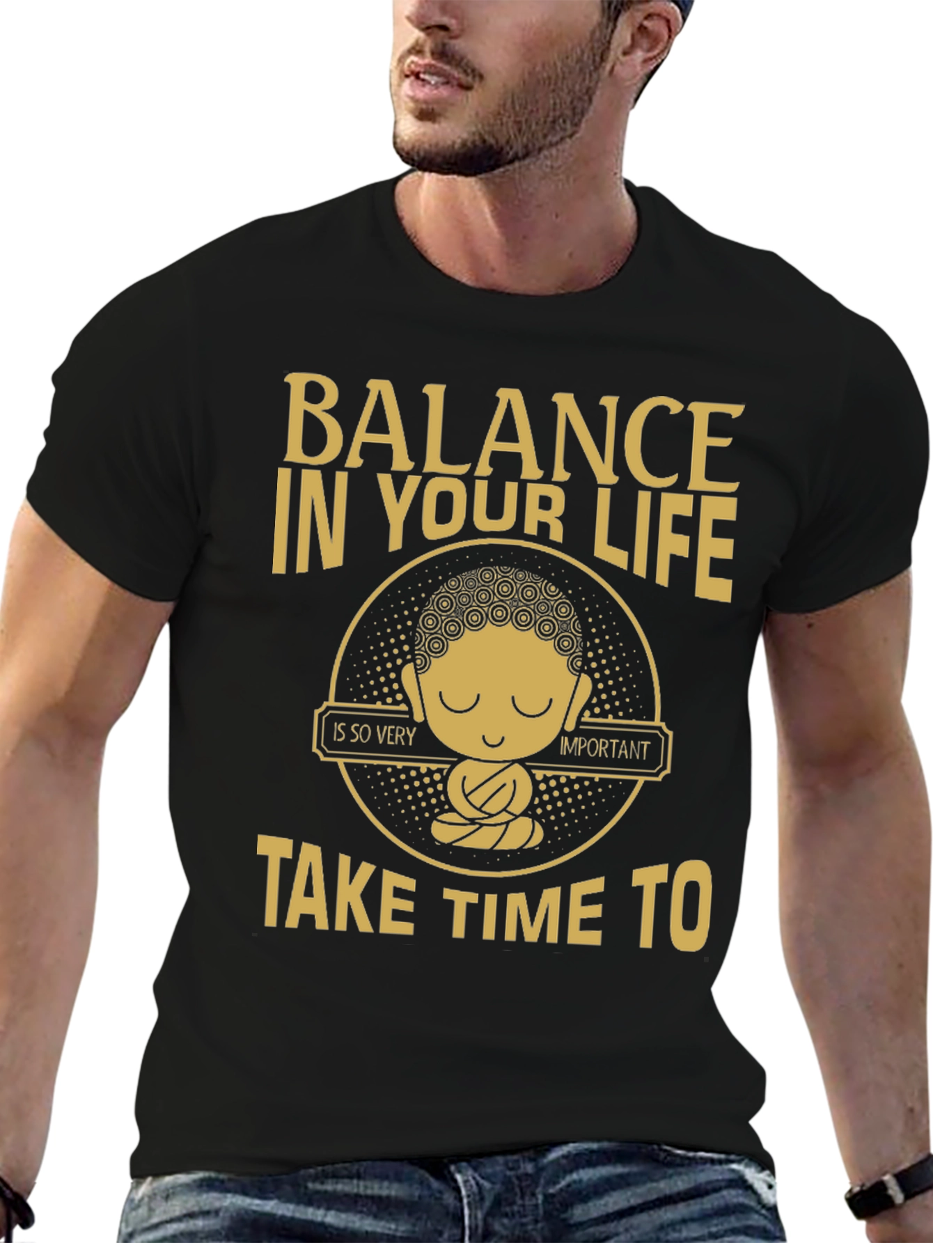 Balance in Life Buddha Graphic T-Shirt