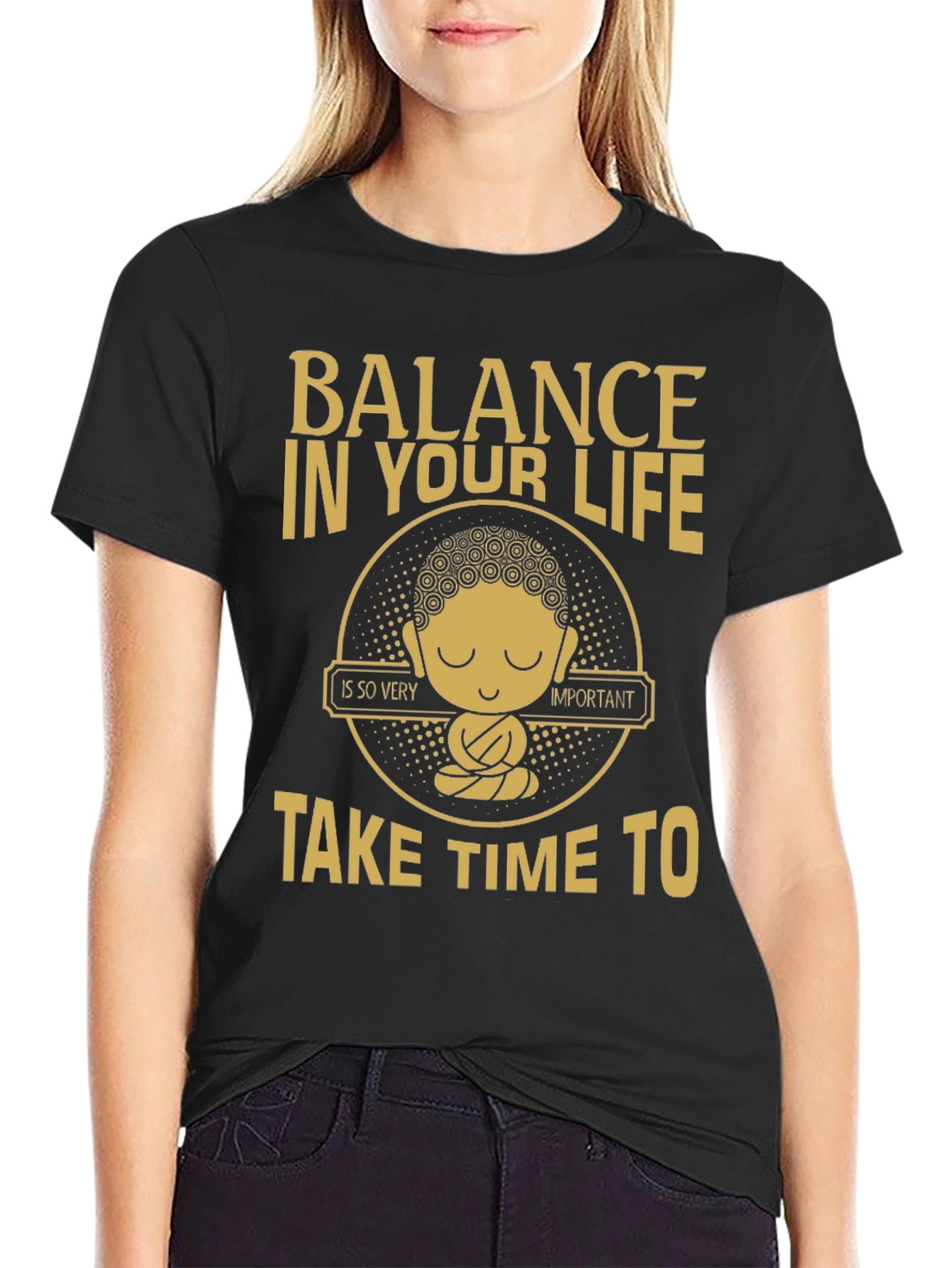 Balance in Life Buddha Graphic T-Shirt