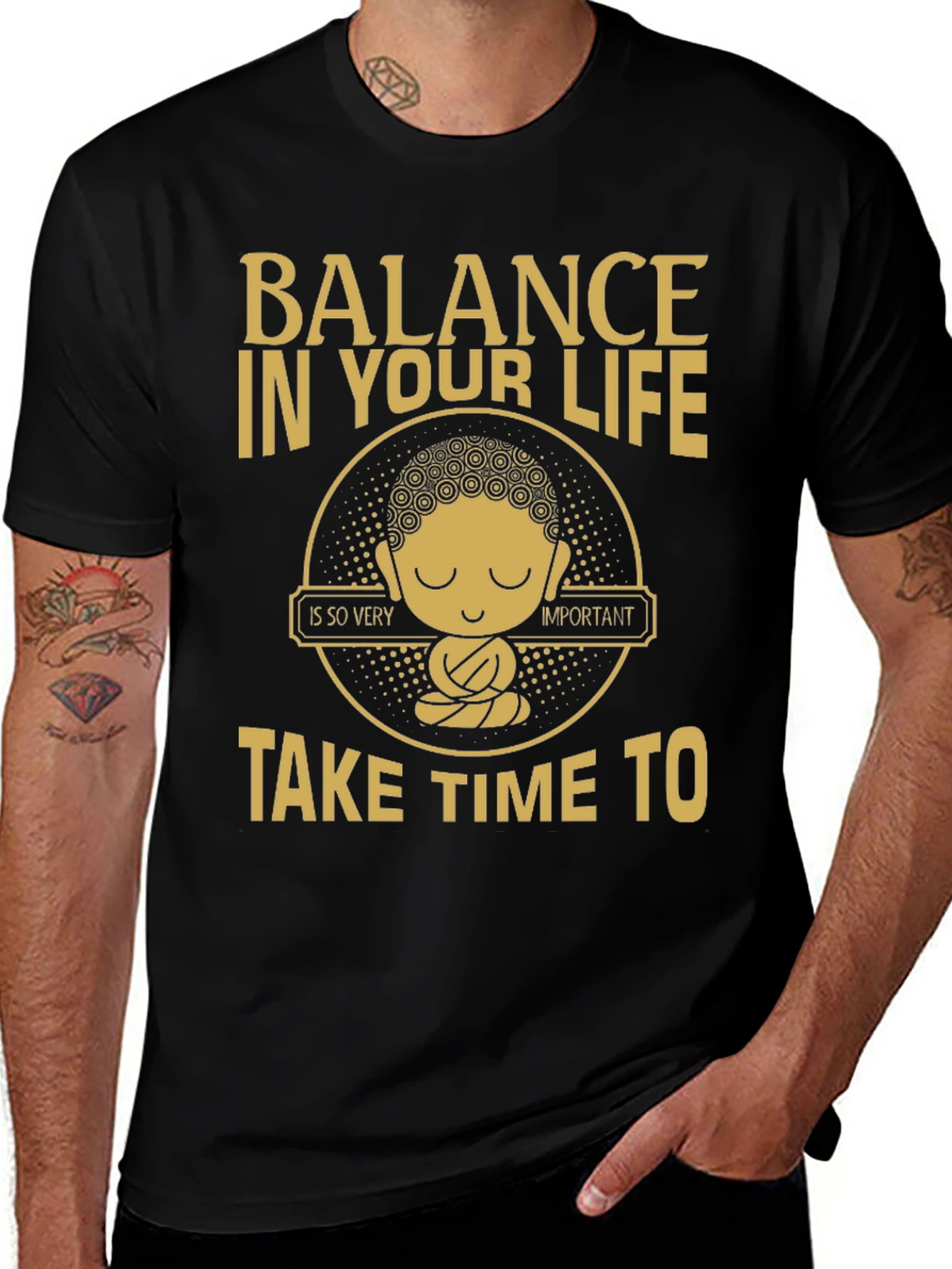 Balance in Life Buddha Graphic T-Shirt