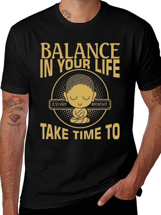 Balance in Life Buddha Graphic T-Shirt