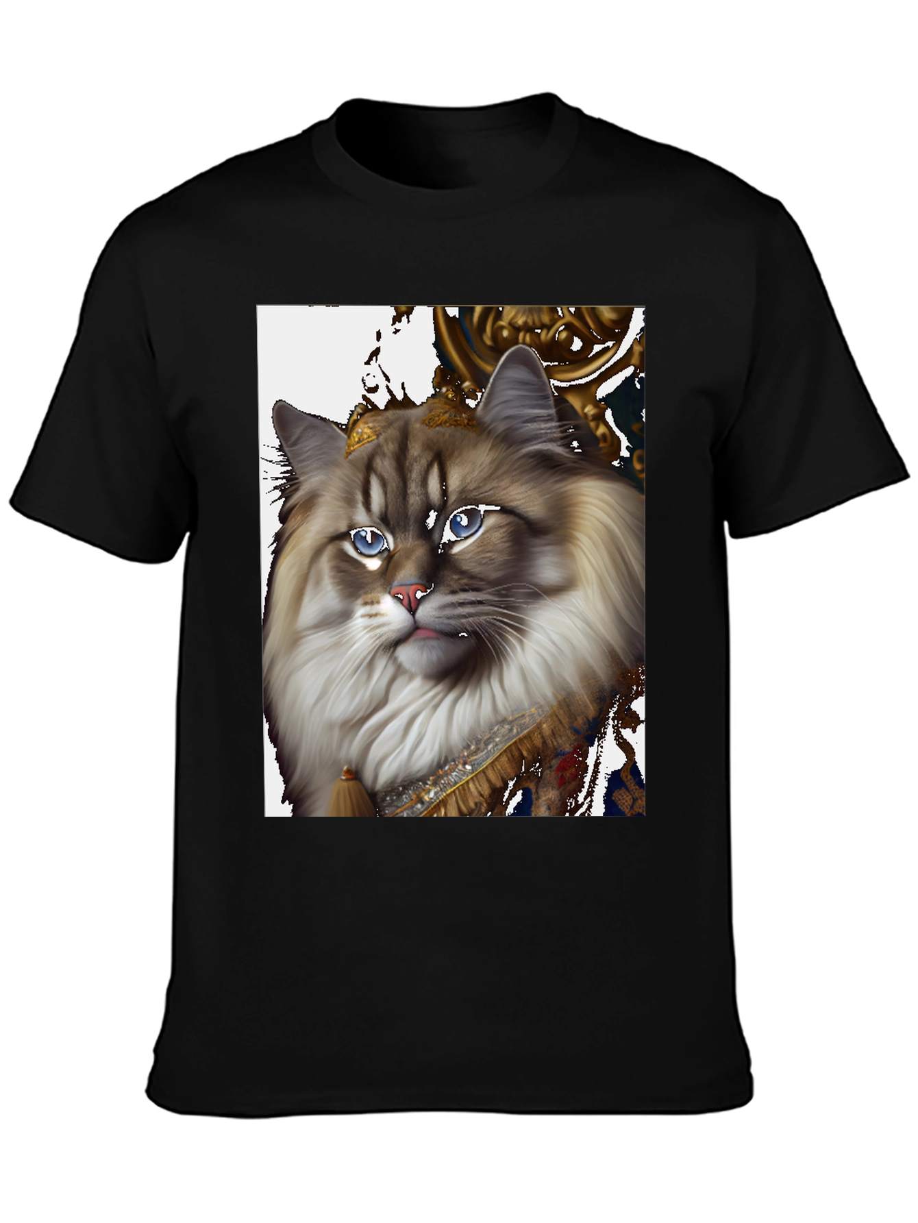 Regal Cat Portrait Graphic T-Shirt