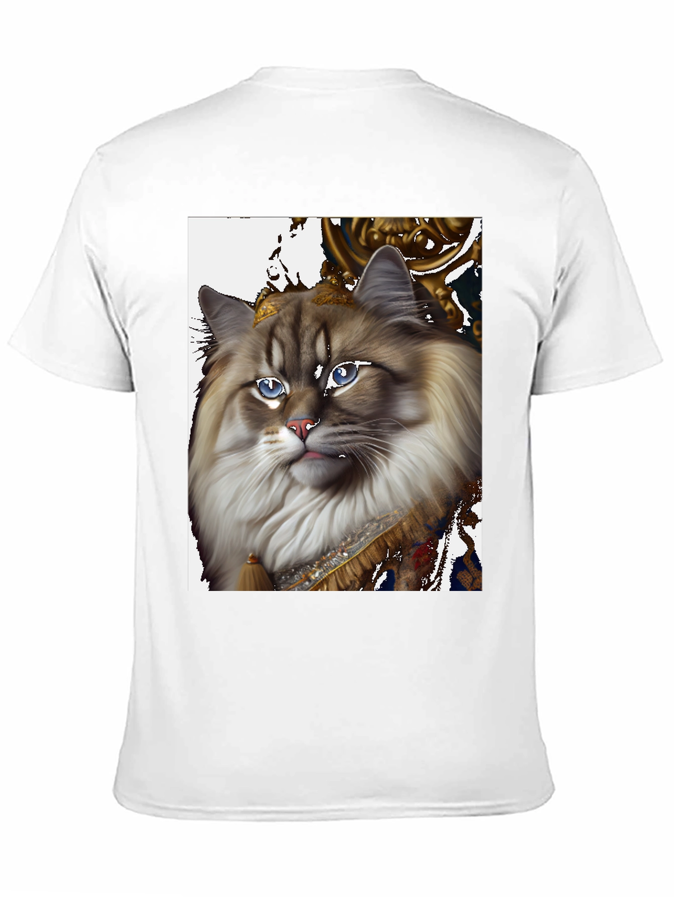 Regal Cat Portrait Graphic T-Shirt