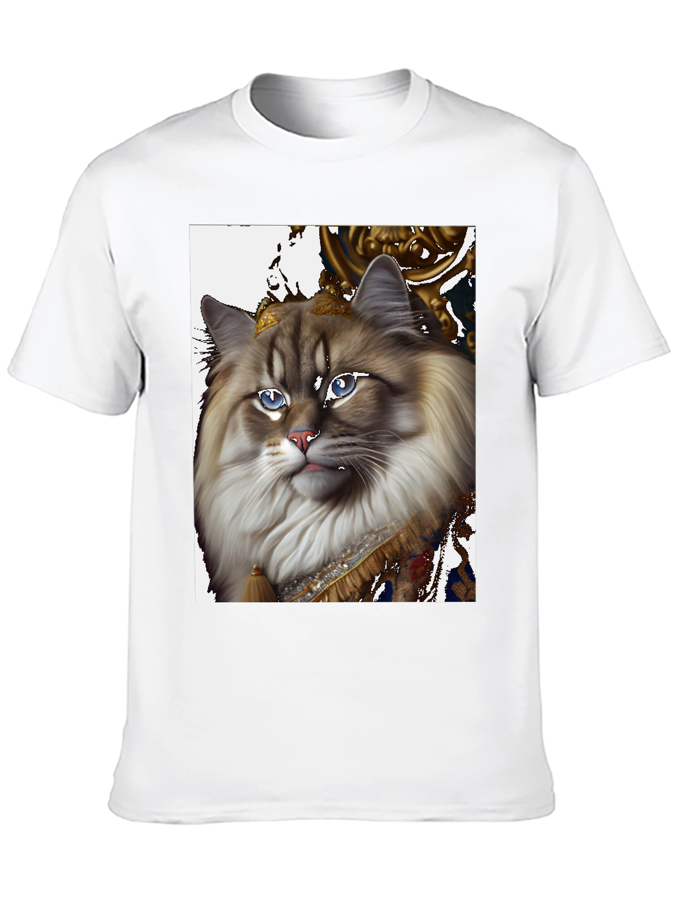 Regal Cat Portrait Graphic T-Shirt