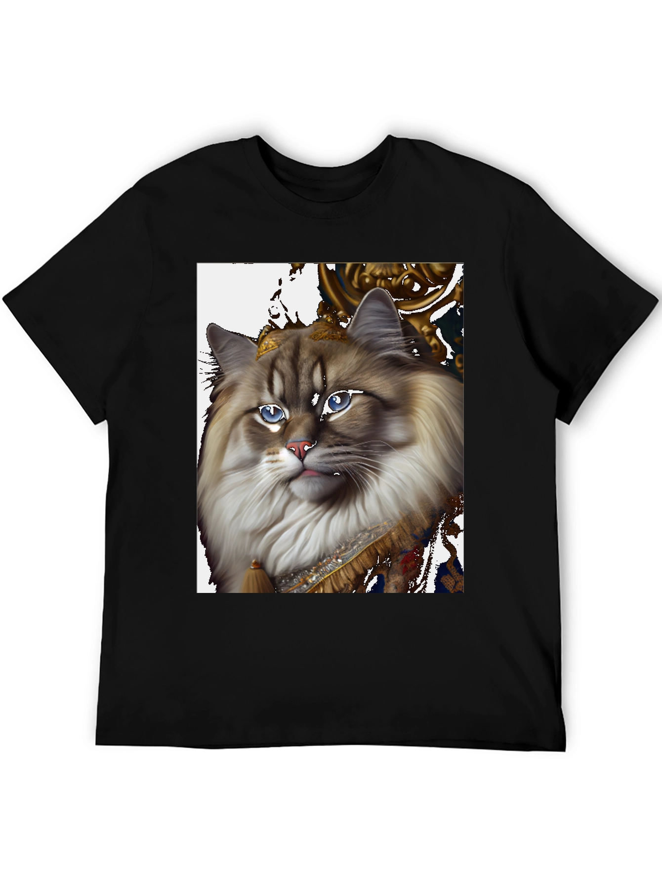 Regal Cat Portrait Graphic T-Shirt