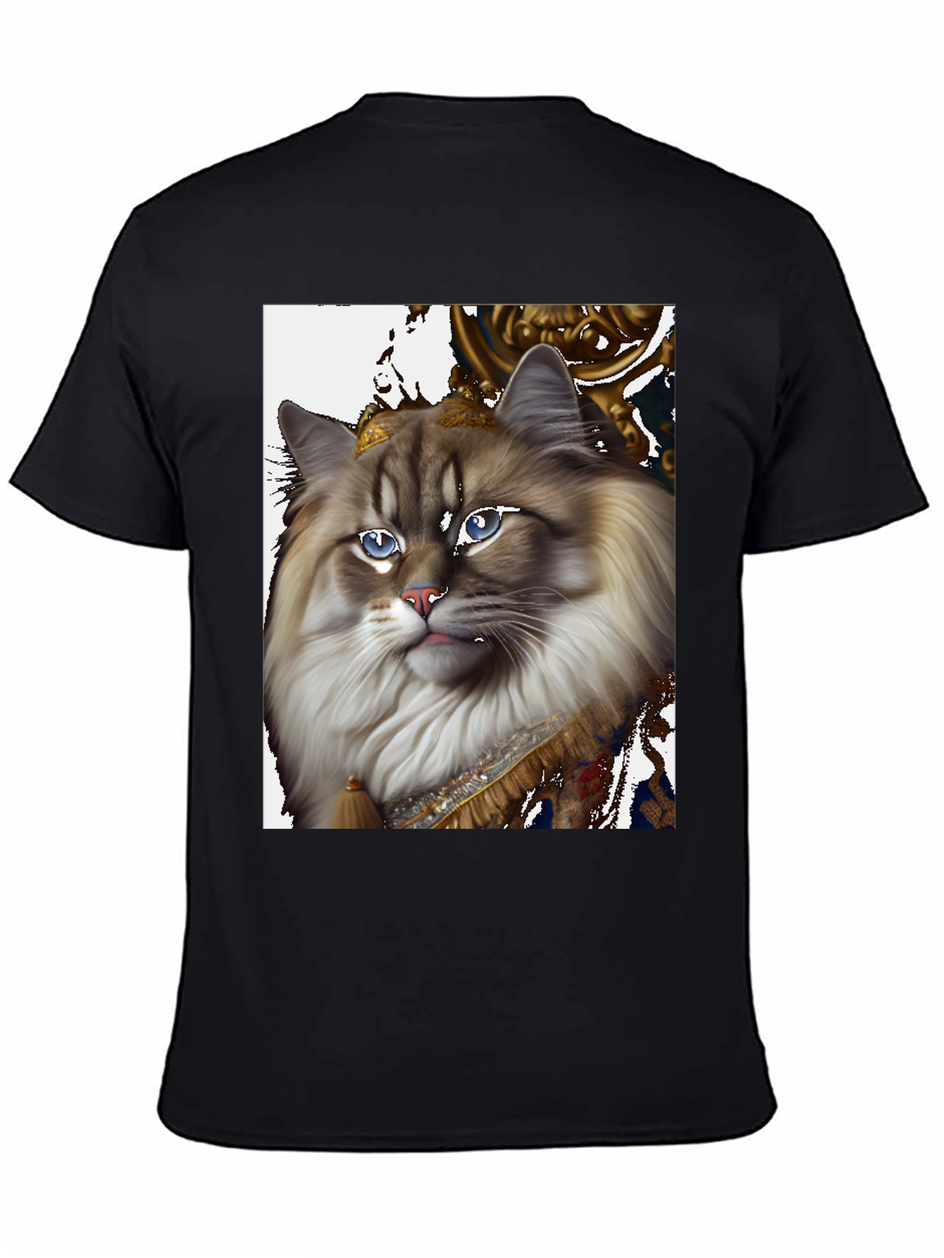 Regal Cat Portrait Graphic T-Shirt