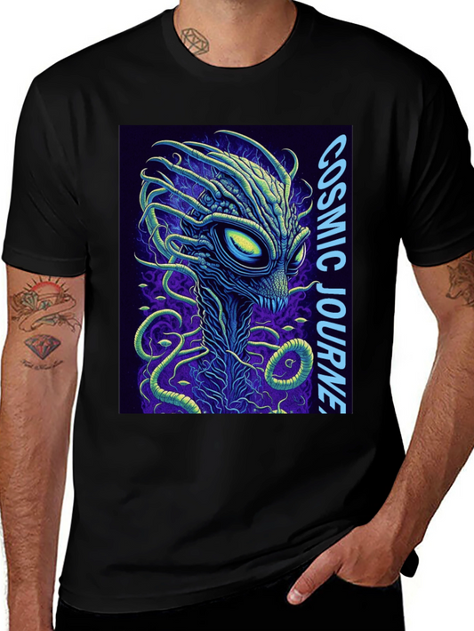 Cosmic Journey Alien Graphic T-Shirt