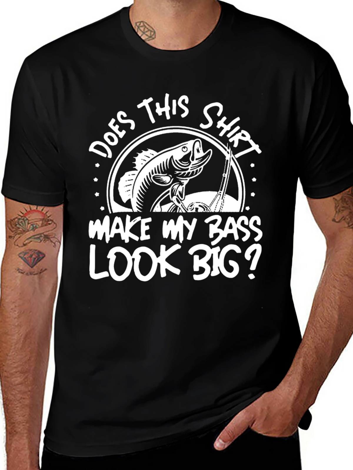 Funny Fishing Bass Graphic T-Shirt