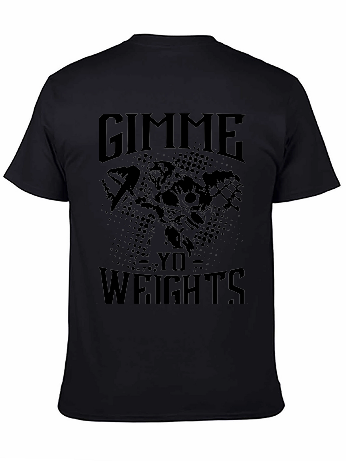 Gimme Yo Weights Graphic Tee - Black Gym Shirt