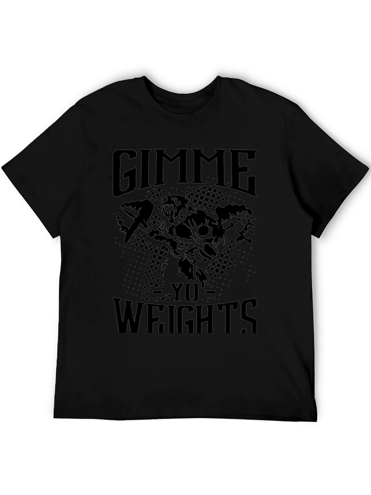 Gimme Yo Weights Graphic Tee - Black Gym Shirt