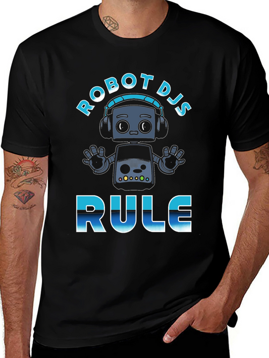 Robot DJ Rule T-Shirt - Cool Graphic Tee
