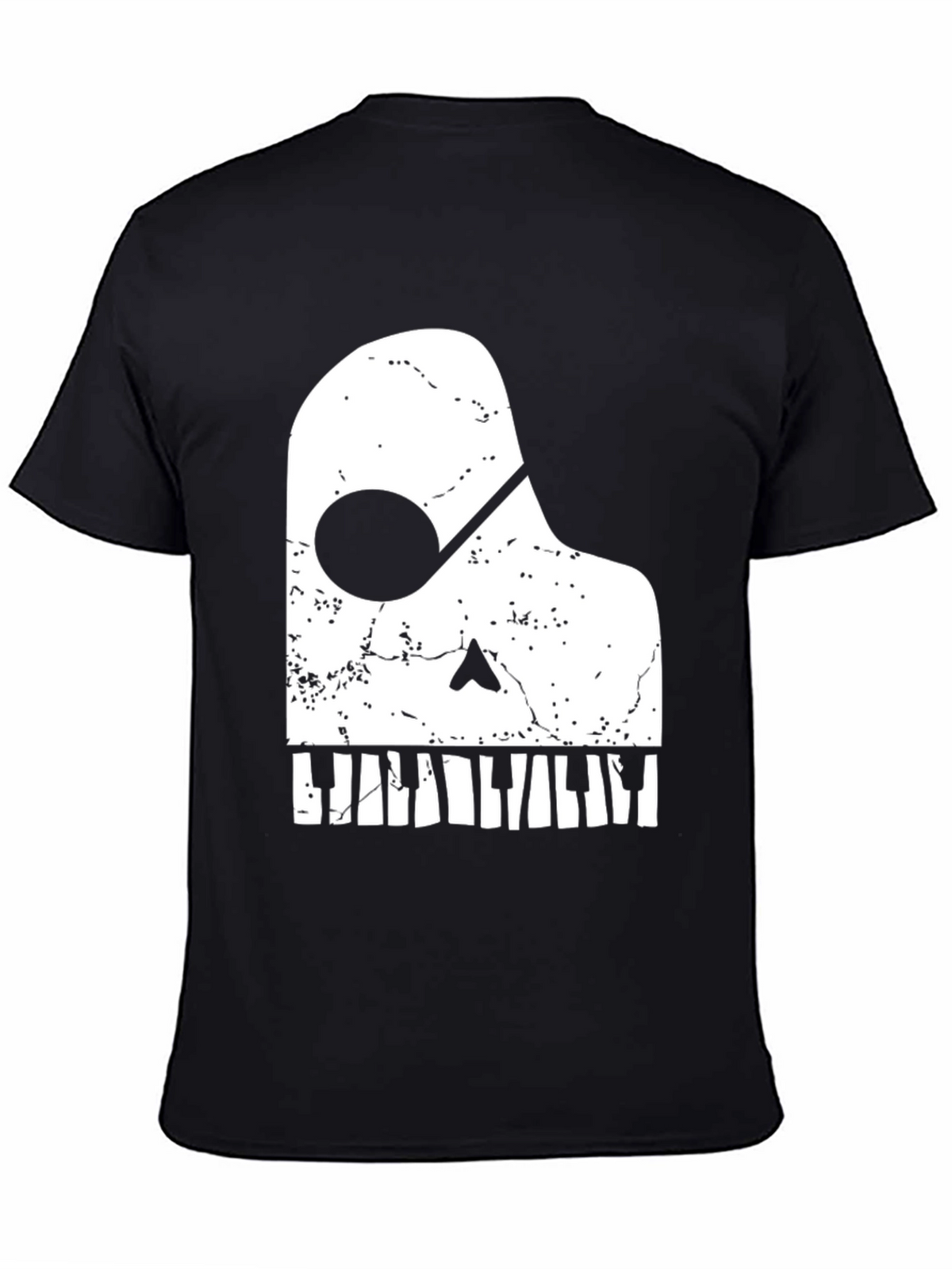 Piano Skull Graphic Tee - Music Lover T-Shirt