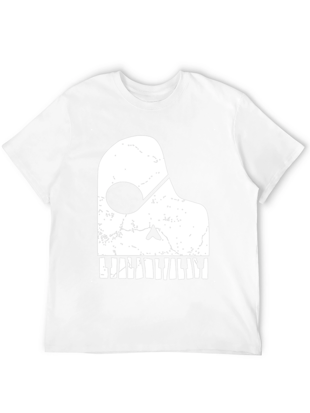 Piano Skull Graphic Tee - Music Lover T-Shirt