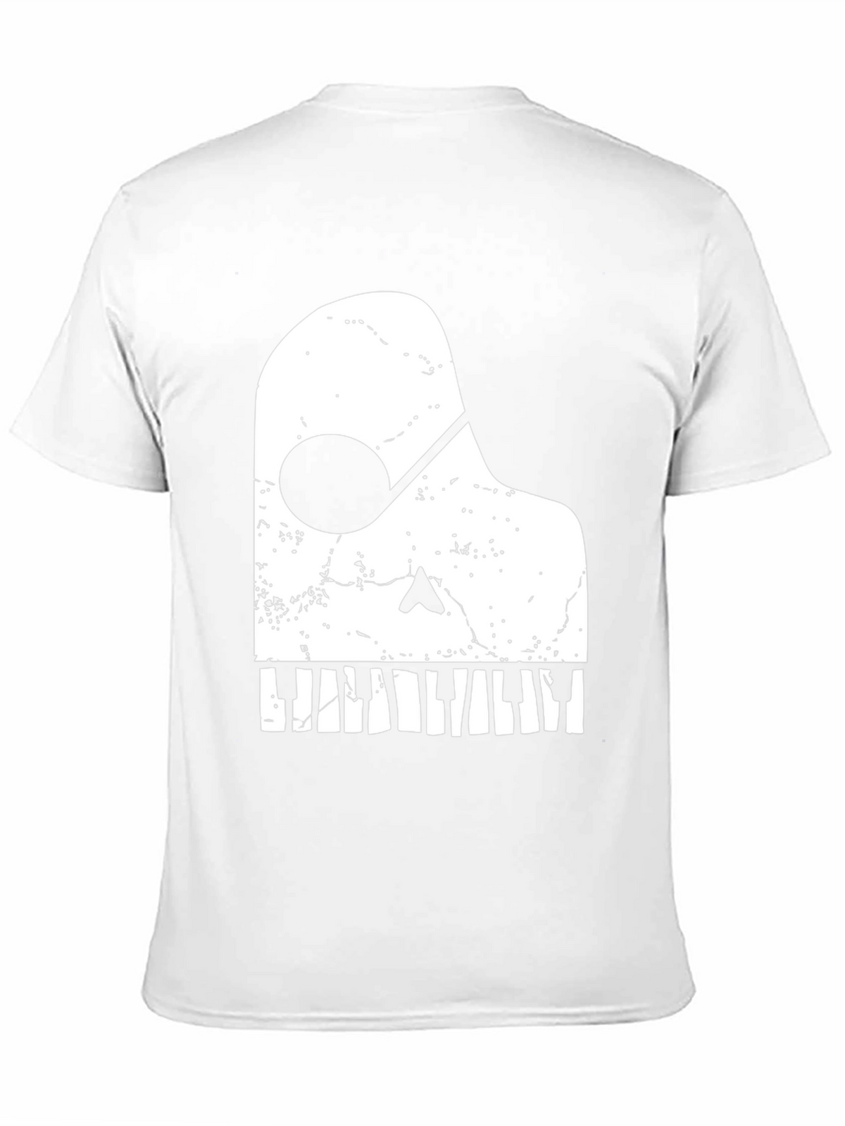 Piano Skull Graphic Tee - Music Lover T-Shirt