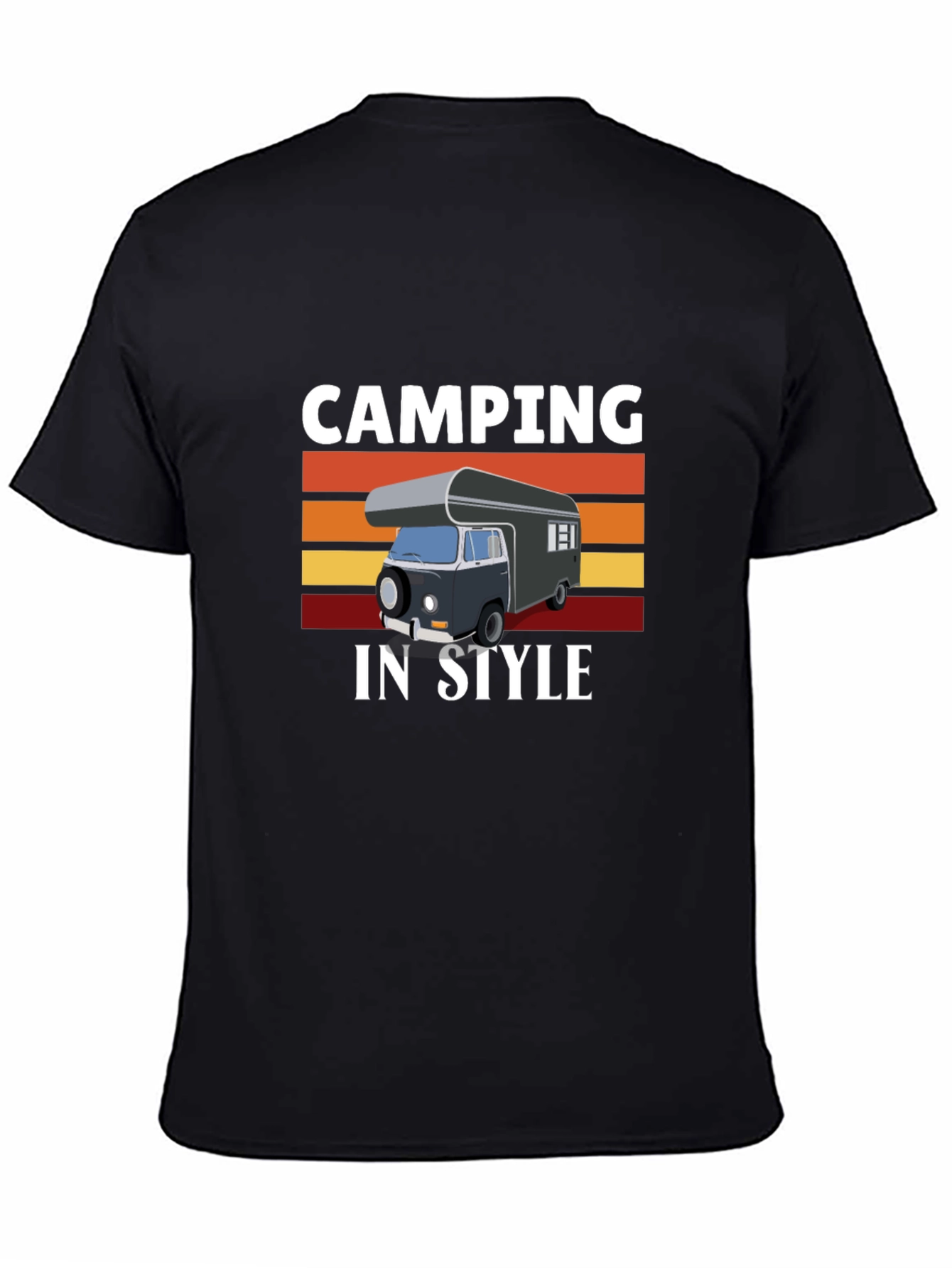 Camping In Style Graphic Tee - Camper Van T-Shirt