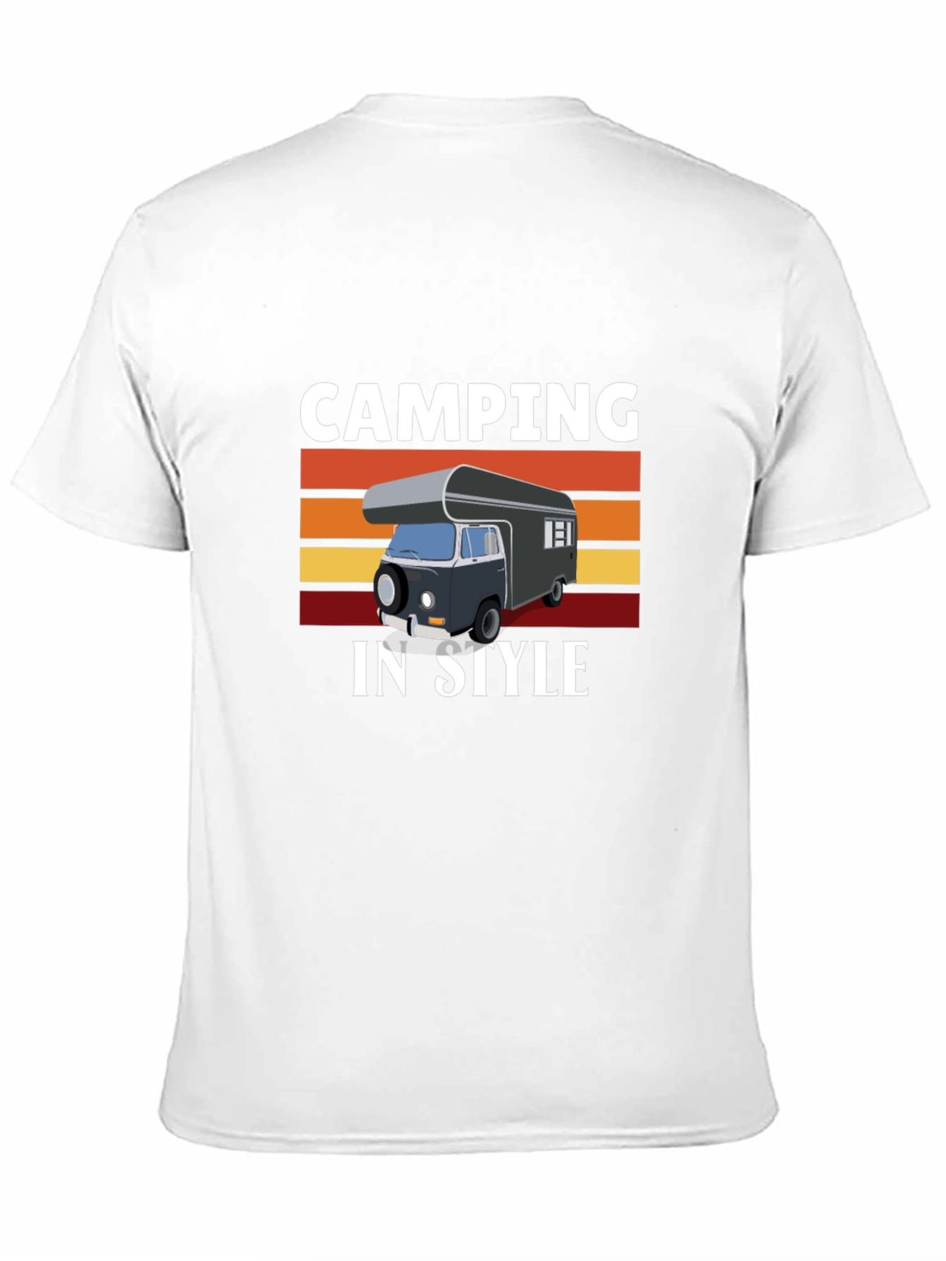 Camping In Style Graphic Tee - Camper Van T-Shirt