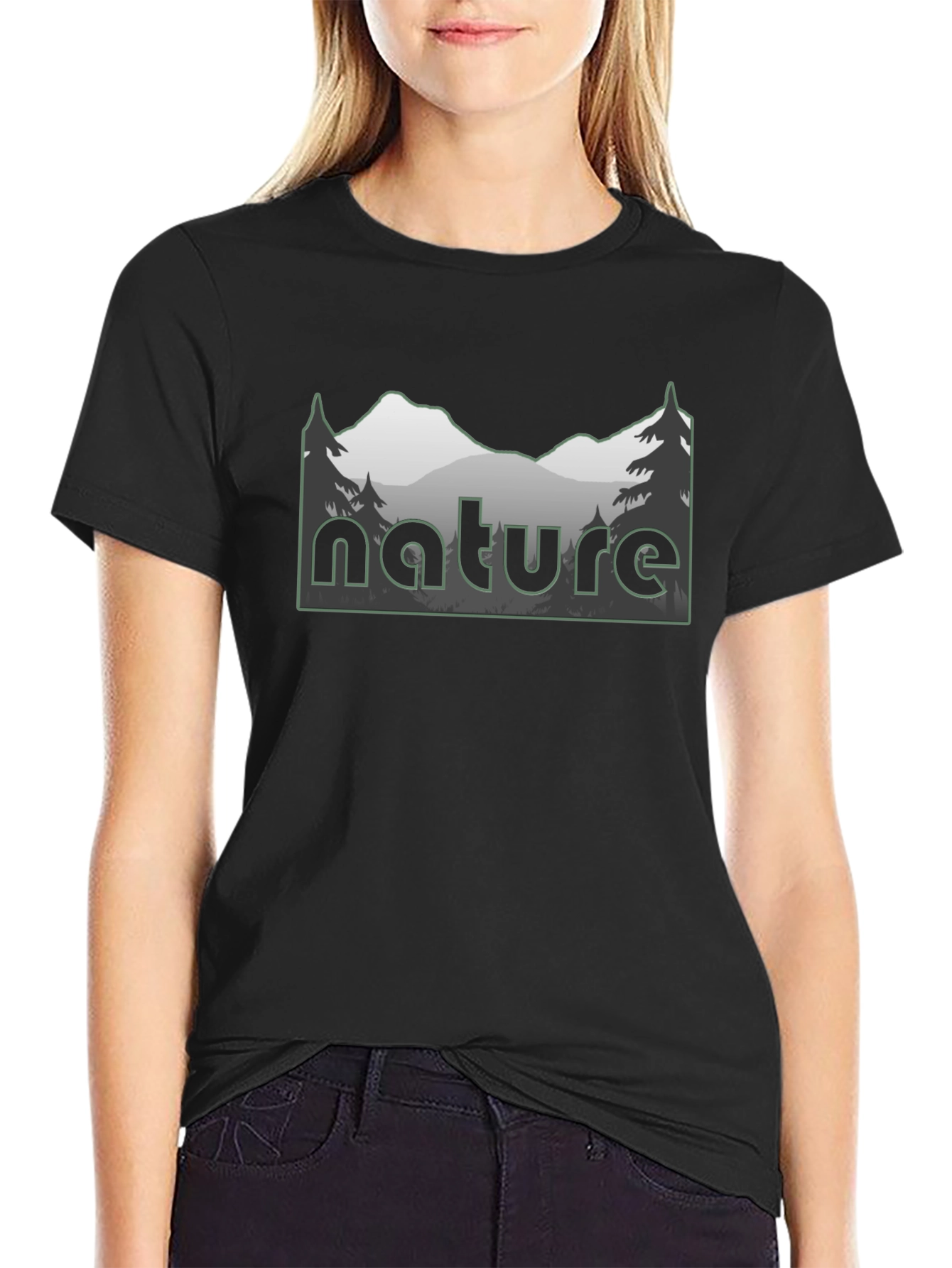 Nature T-Shirt Mountain Design