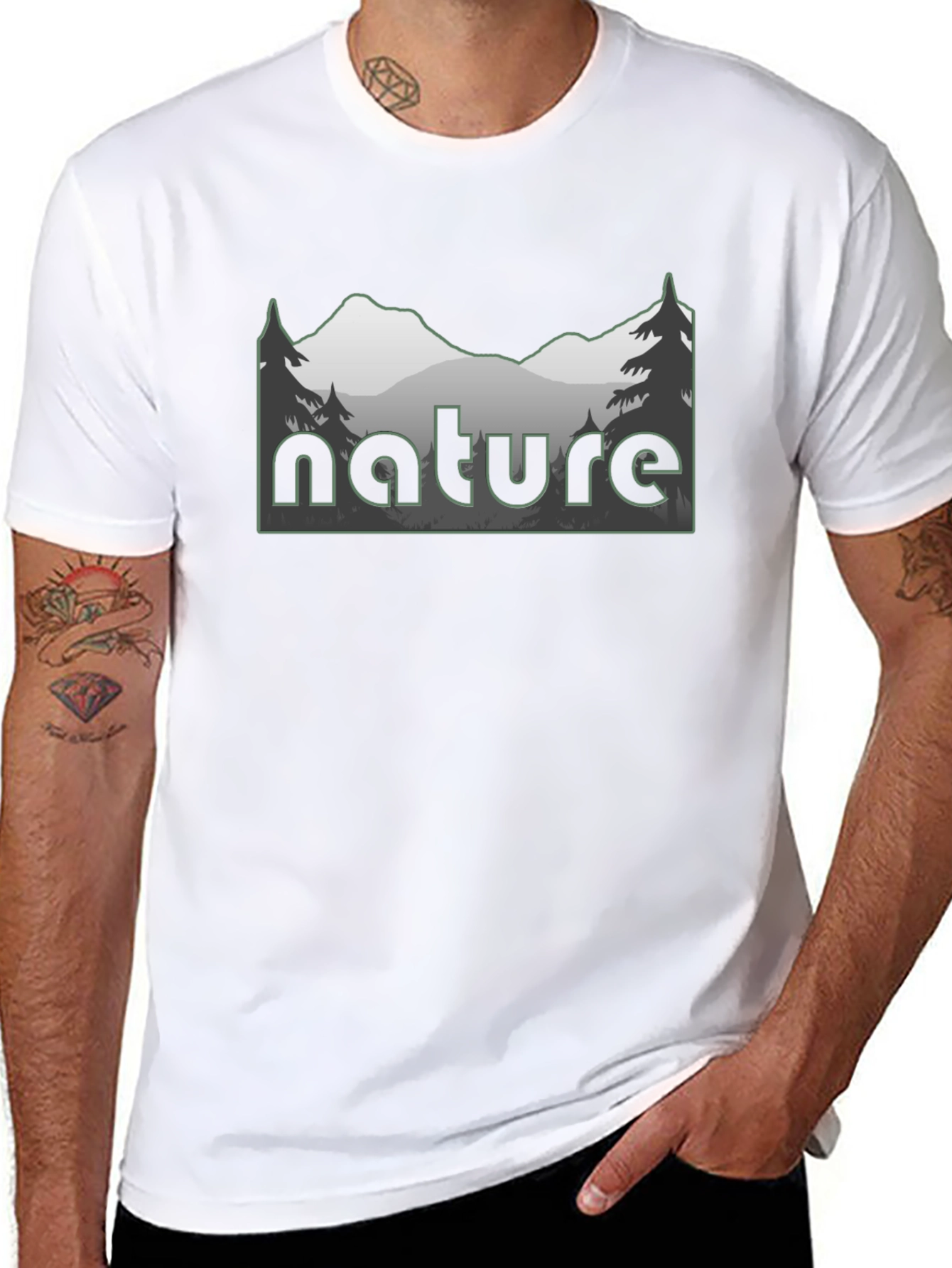 Nature T-Shirt Mountain Design