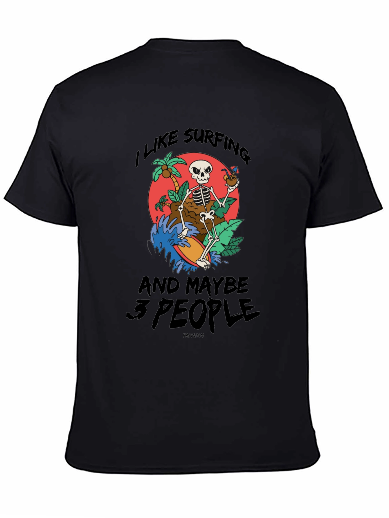 Surfing Skeleton Graphic Tee