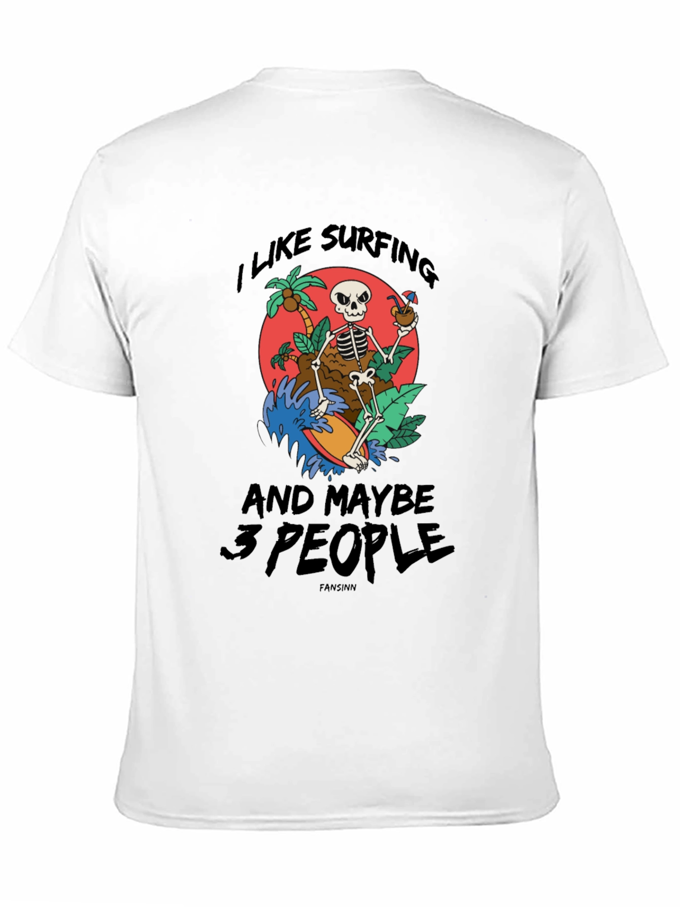 Surfing Skeleton Graphic Tee