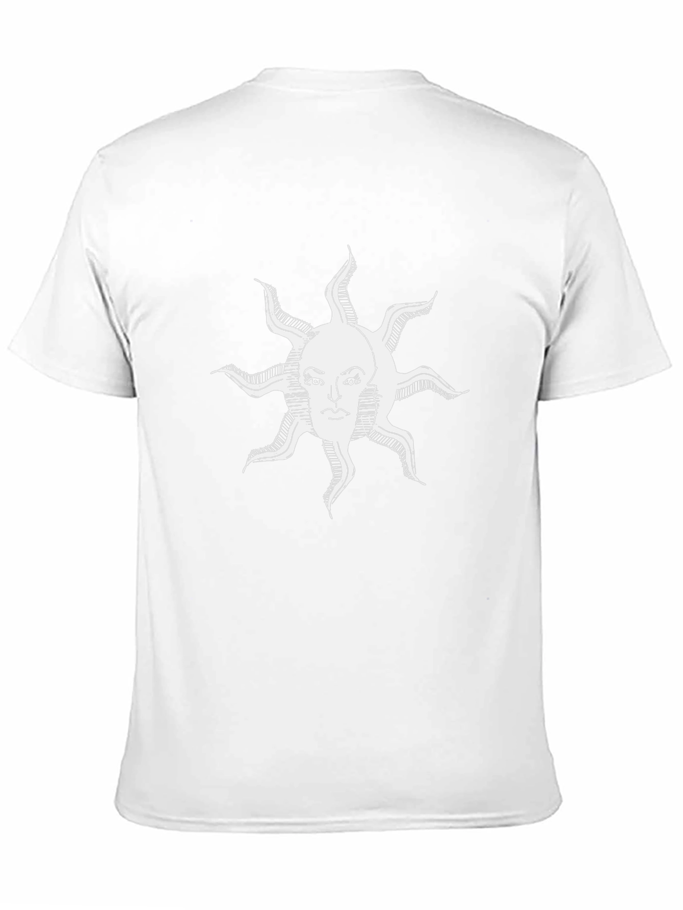 Unique Graphic T-Shirt - Sun with Face Design