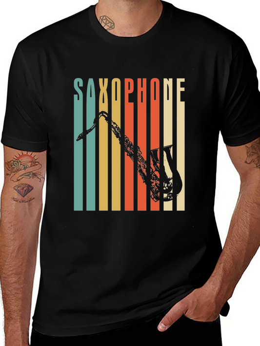 Retro Saxophone T-Shirt - Cool Vintage Music Tee