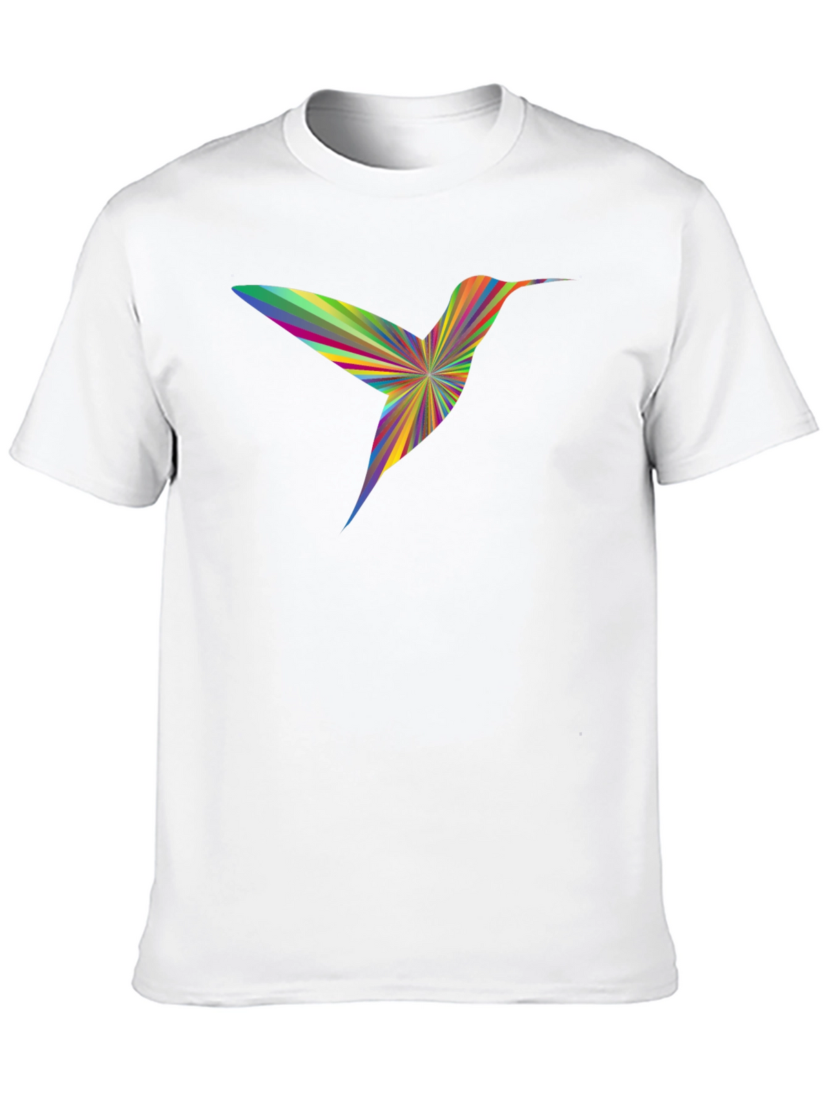 Rainbow Hummingbird Graphic Tee - Mens Black T-Shirt