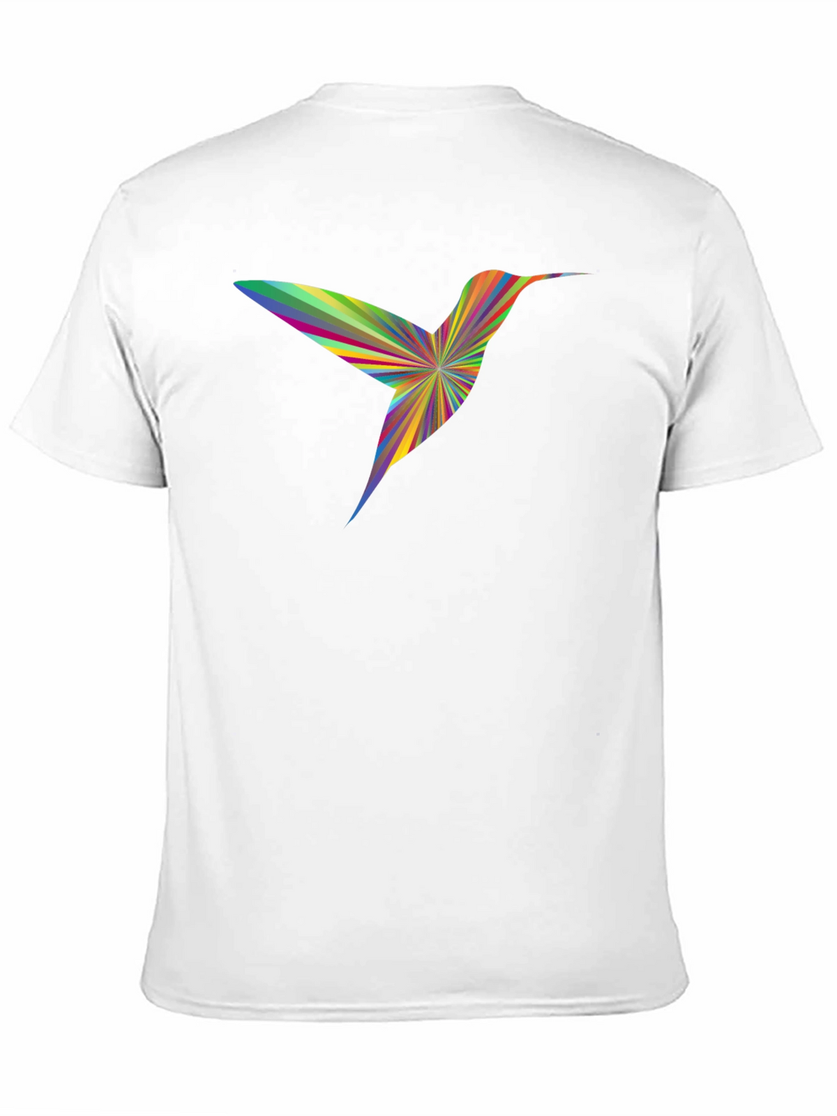Rainbow Hummingbird Graphic Tee - Mens Black T-Shirt