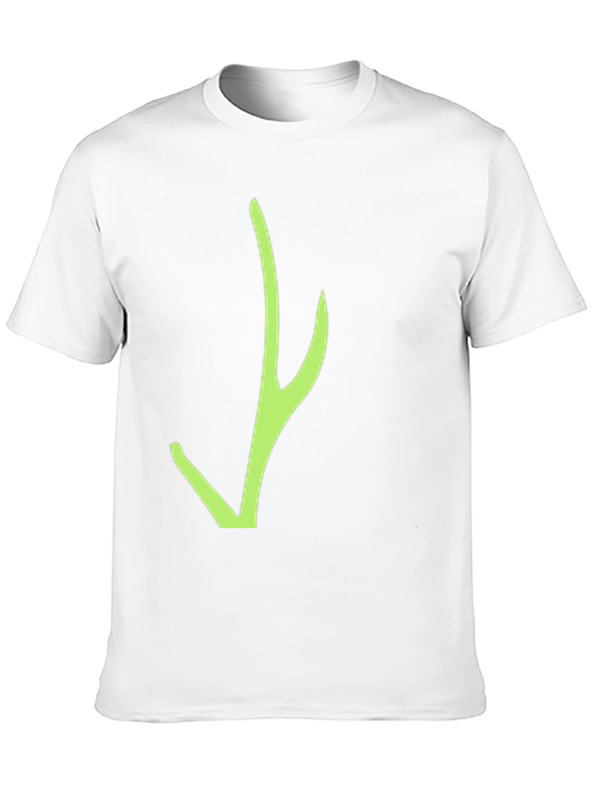 Black T-Shirt with Green Abstract Design