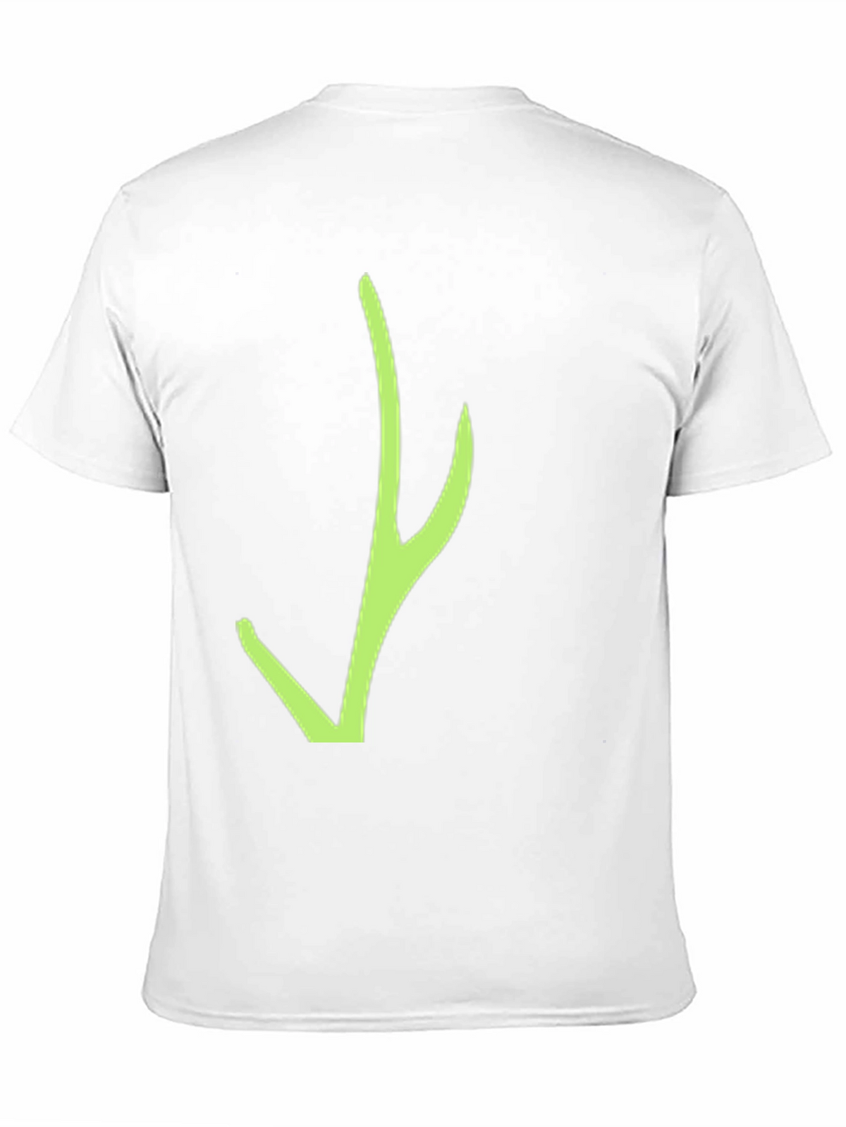 Black T-Shirt with Green Abstract Design