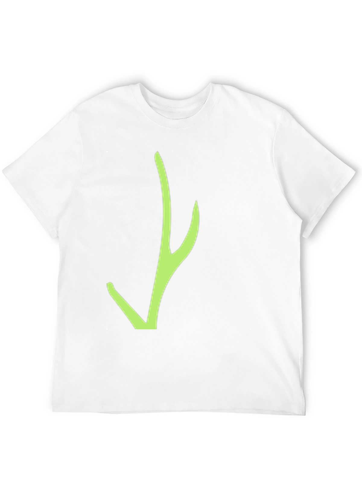 Black T-Shirt with Green Abstract Design