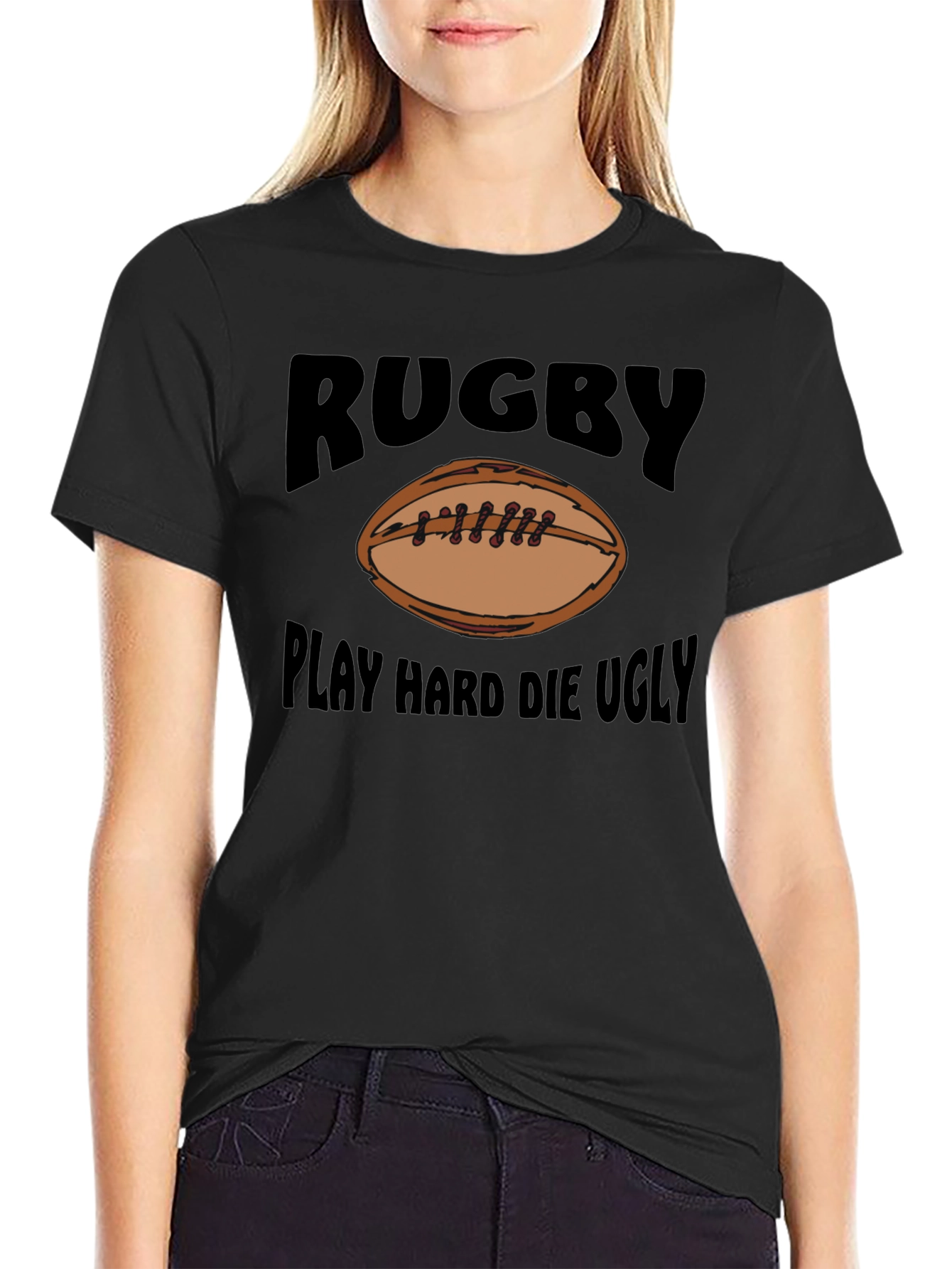 Rugby Play Hard Graphic T-Shirt