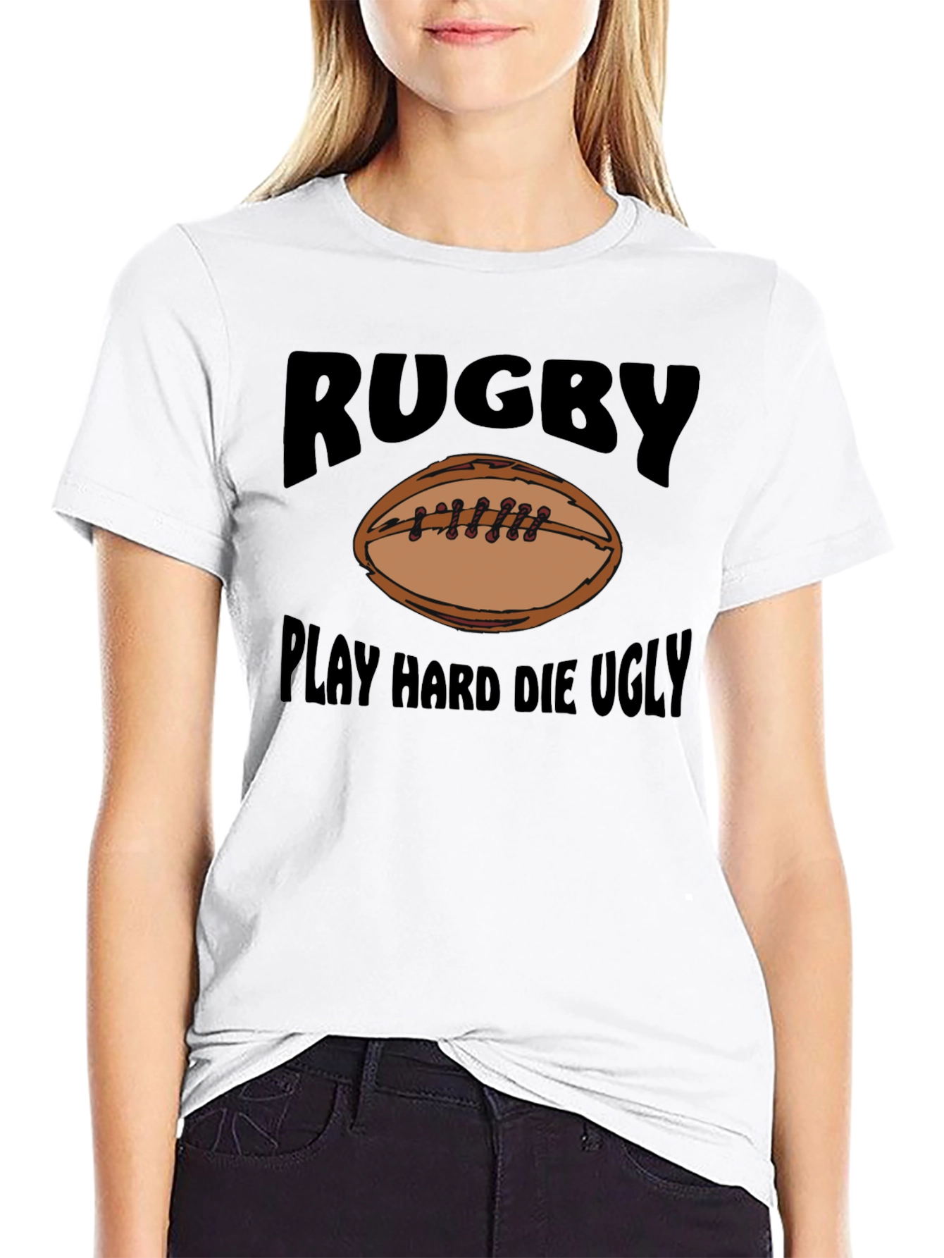 Rugby Play Hard Graphic T-Shirt
