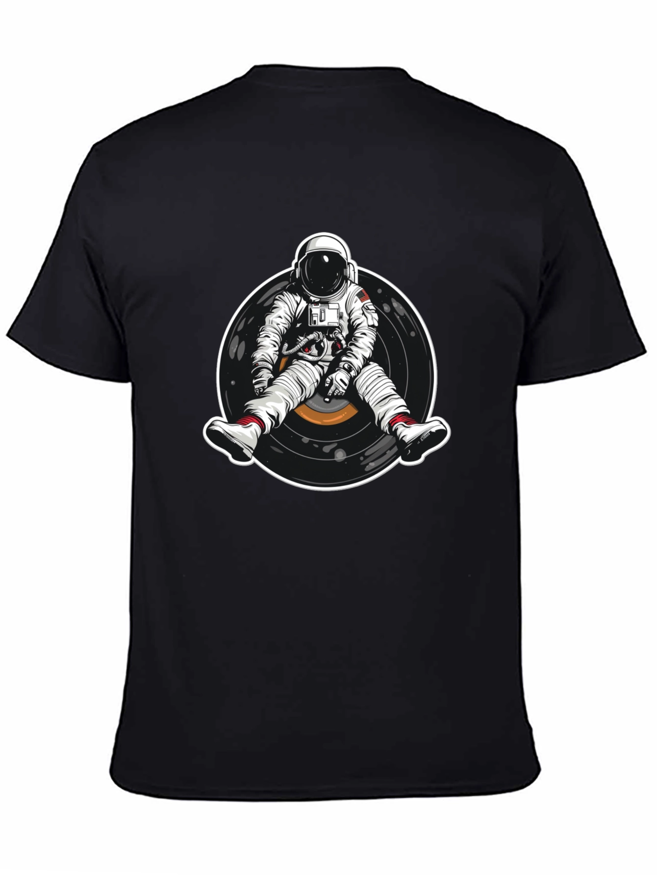 Astronaut Vinyl Record Graphic T-Shirt