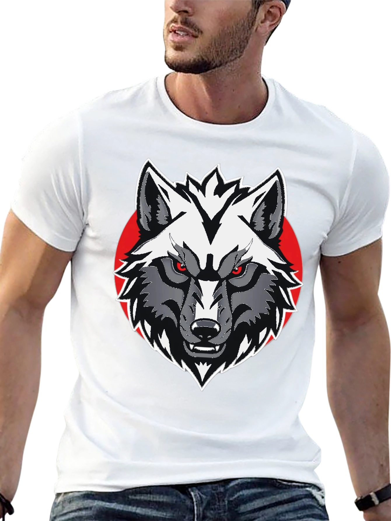 Wolf Graphic Tee - Mens Black T-Shirt