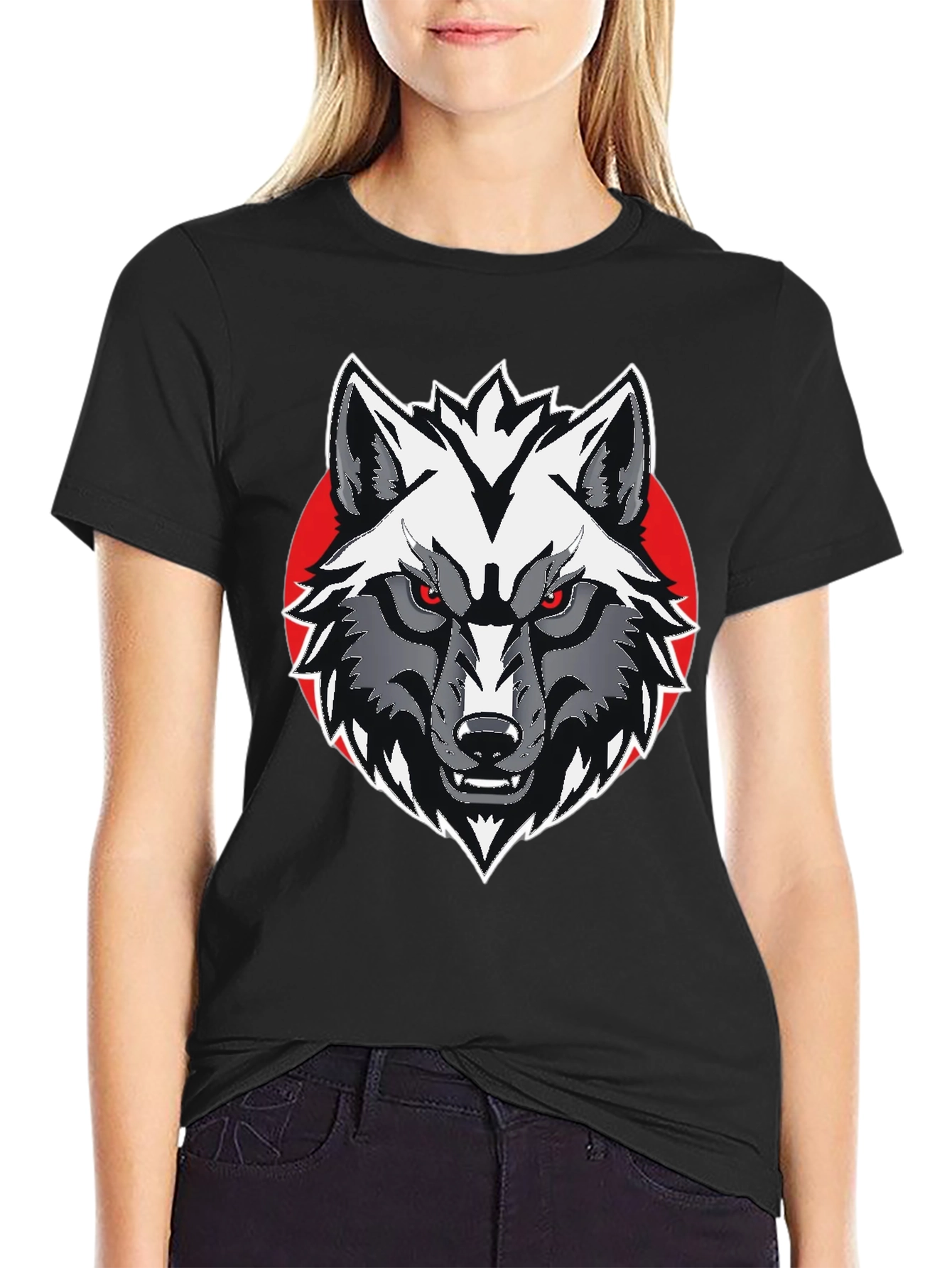 Wolf Graphic Tee - Mens Black T-Shirt