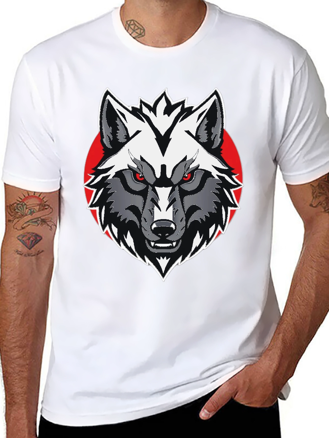 Wolf Graphic Tee - Mens Black T-Shirt