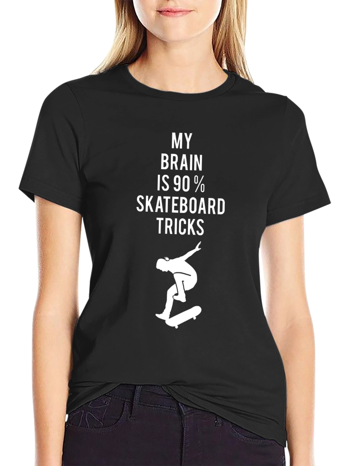 Skateboard Tricks T-Shirt - My Brain is 90%