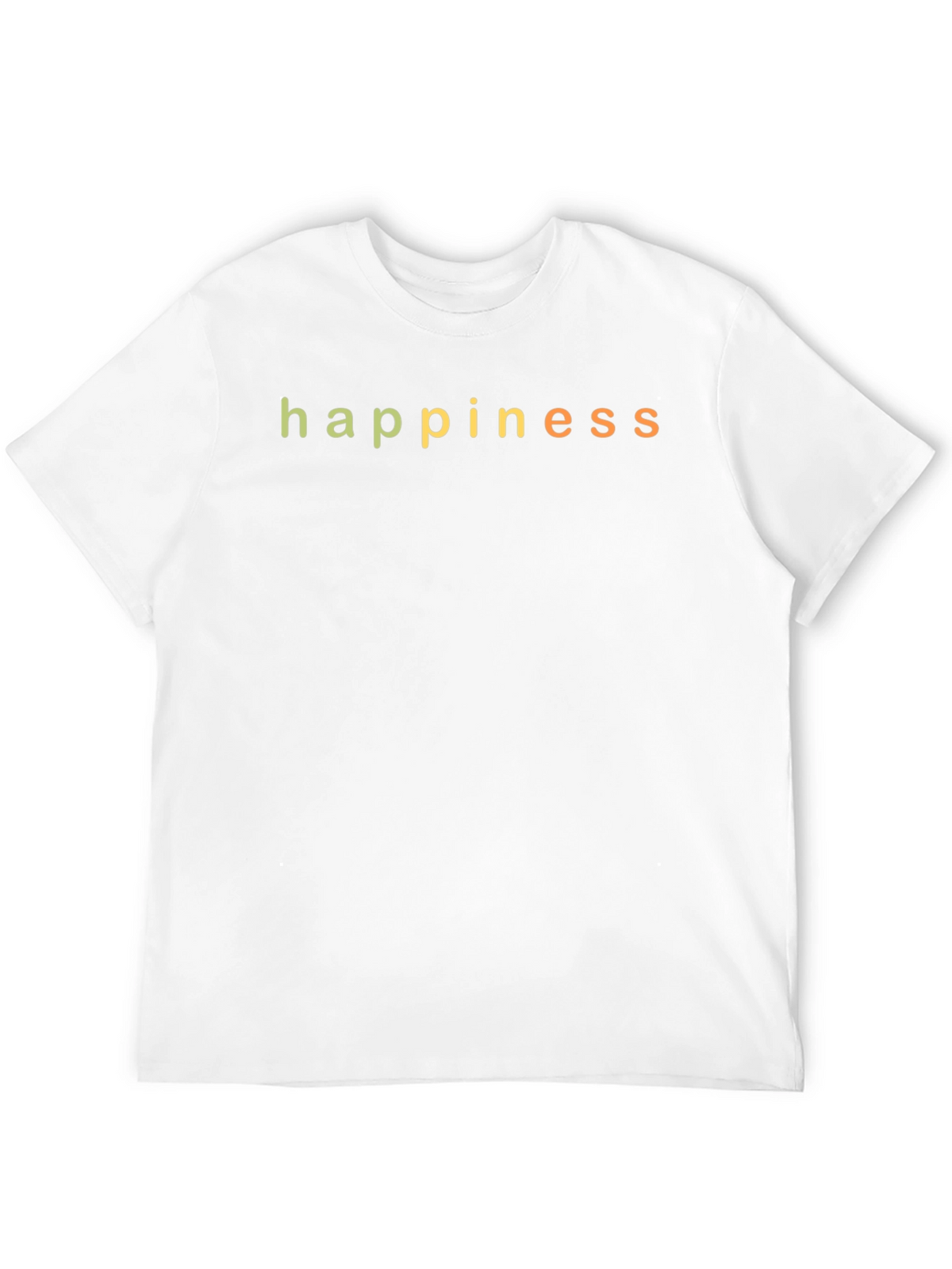 Happiness Graphic Print Black T-Shirt