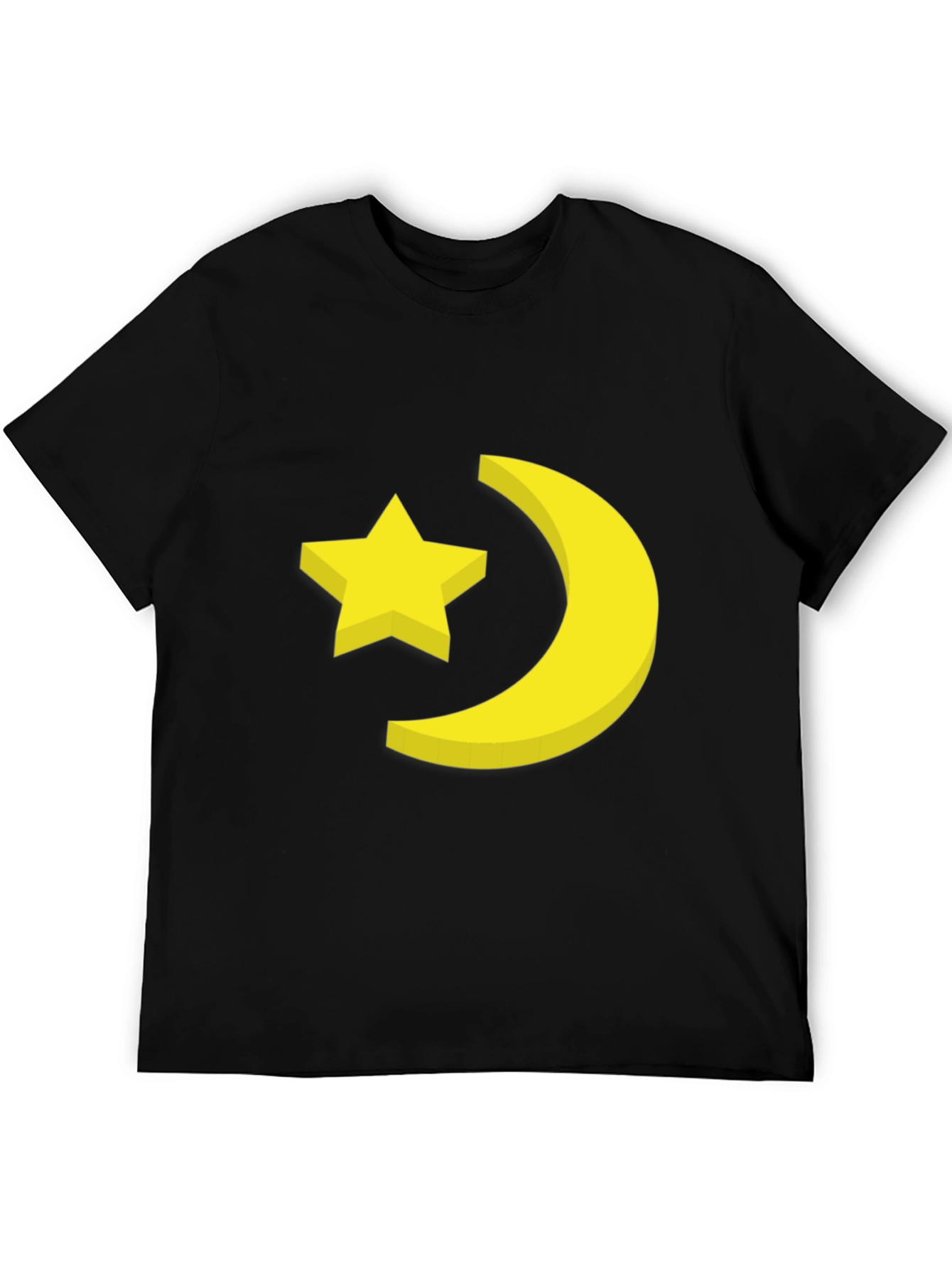 Star & Moon Graphic Tee - Stylish Black T-Shirt