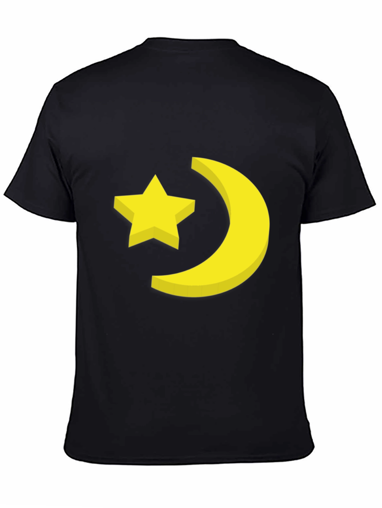 Star & Moon Graphic Tee - Stylish Black T-Shirt