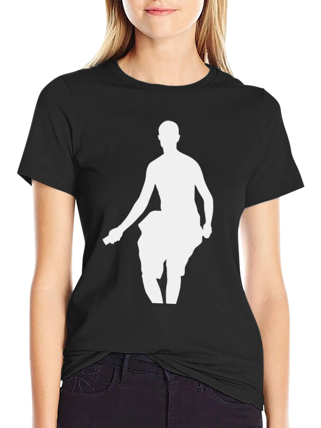 Silhouette Dancer Graphic T-Shirt - Stylish Black Tee