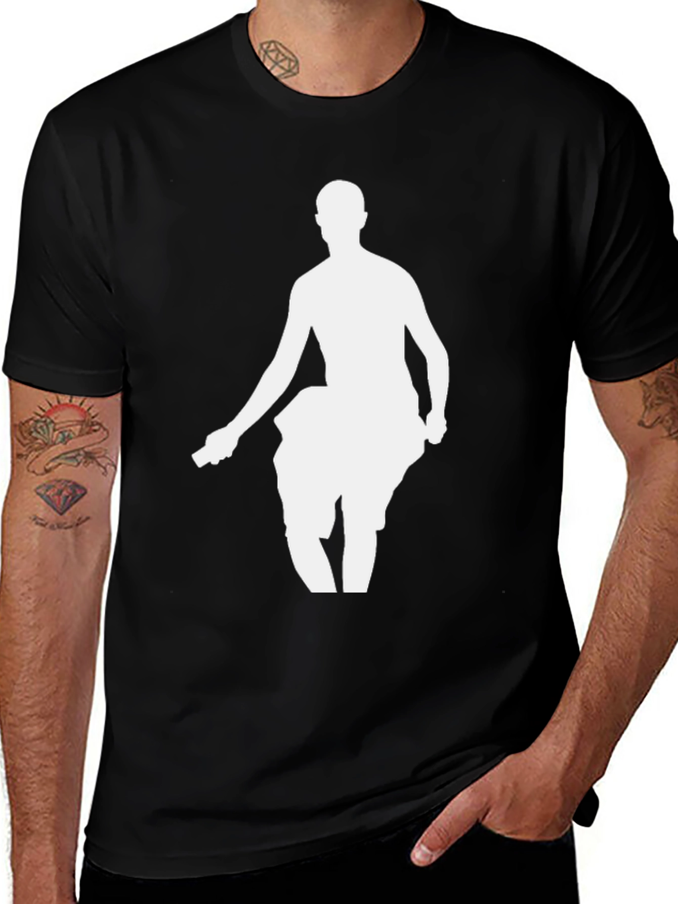 Silhouette Dancer Graphic T-Shirt - Stylish Black Tee