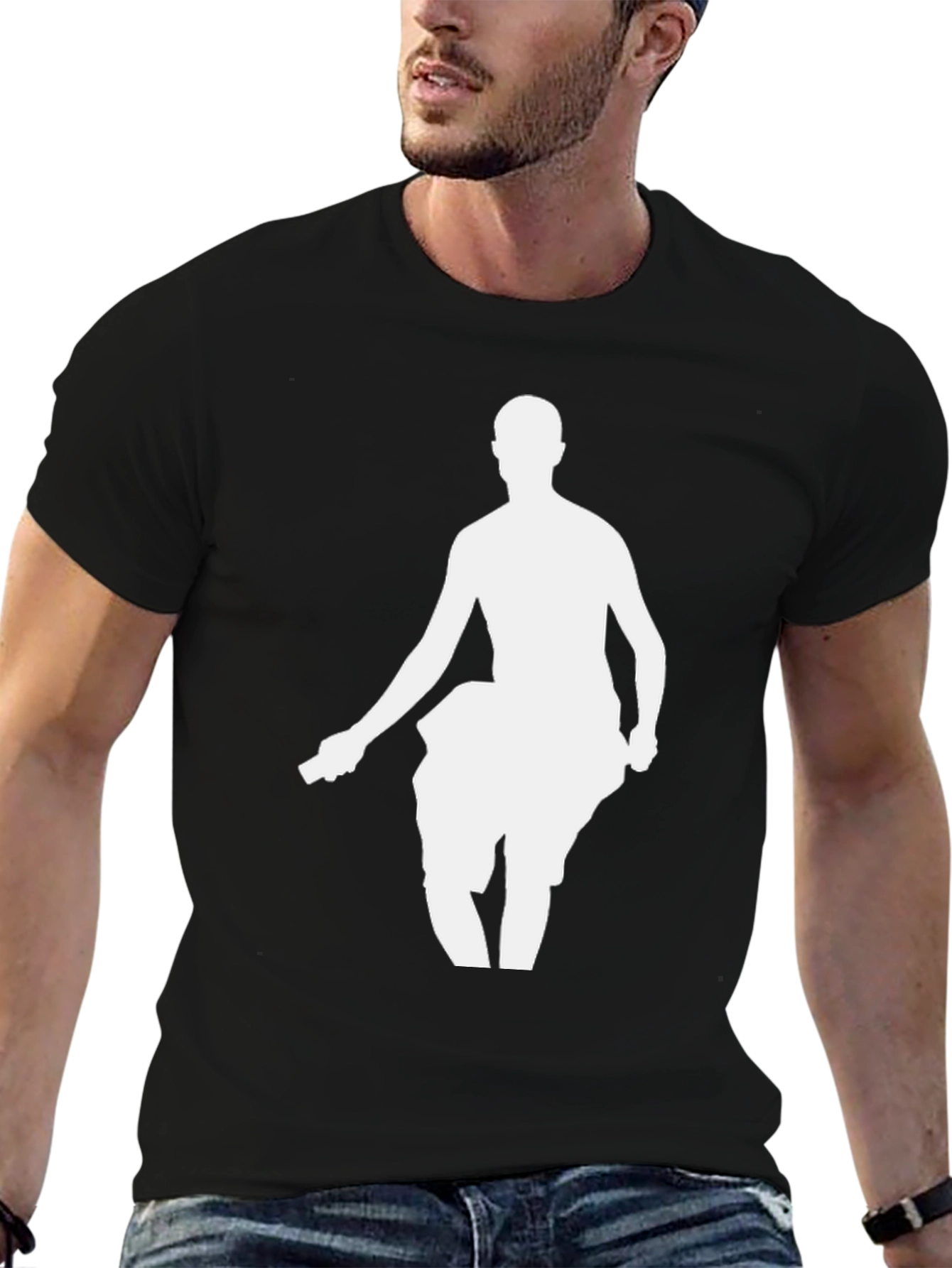 Silhouette Dancer Graphic T-Shirt - Stylish Black Tee