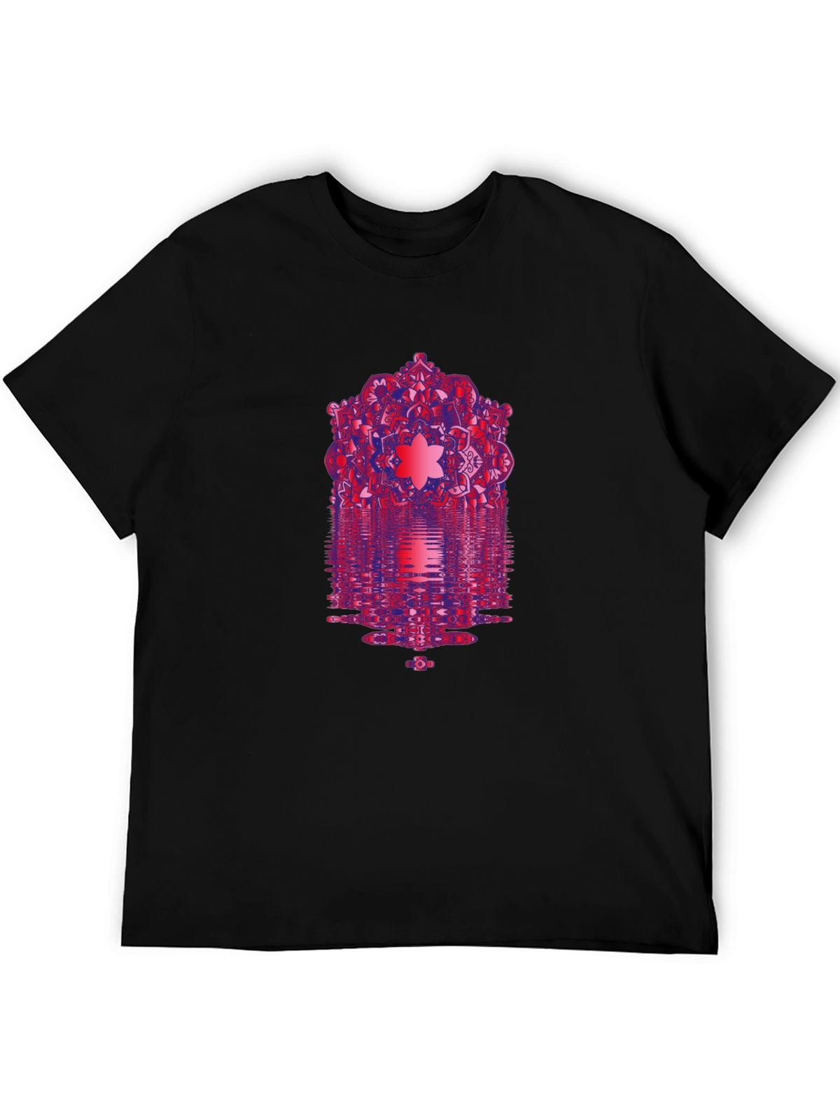 Geometric Mandala Black T-Shirt