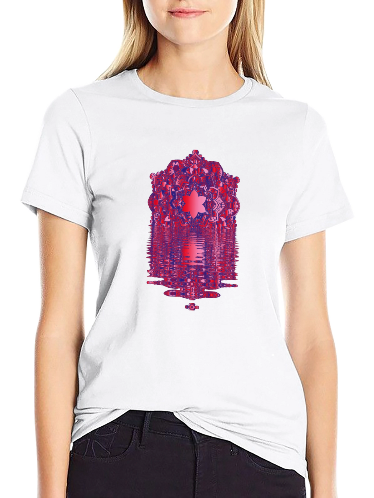 Geometric Mandala Black T-Shirt