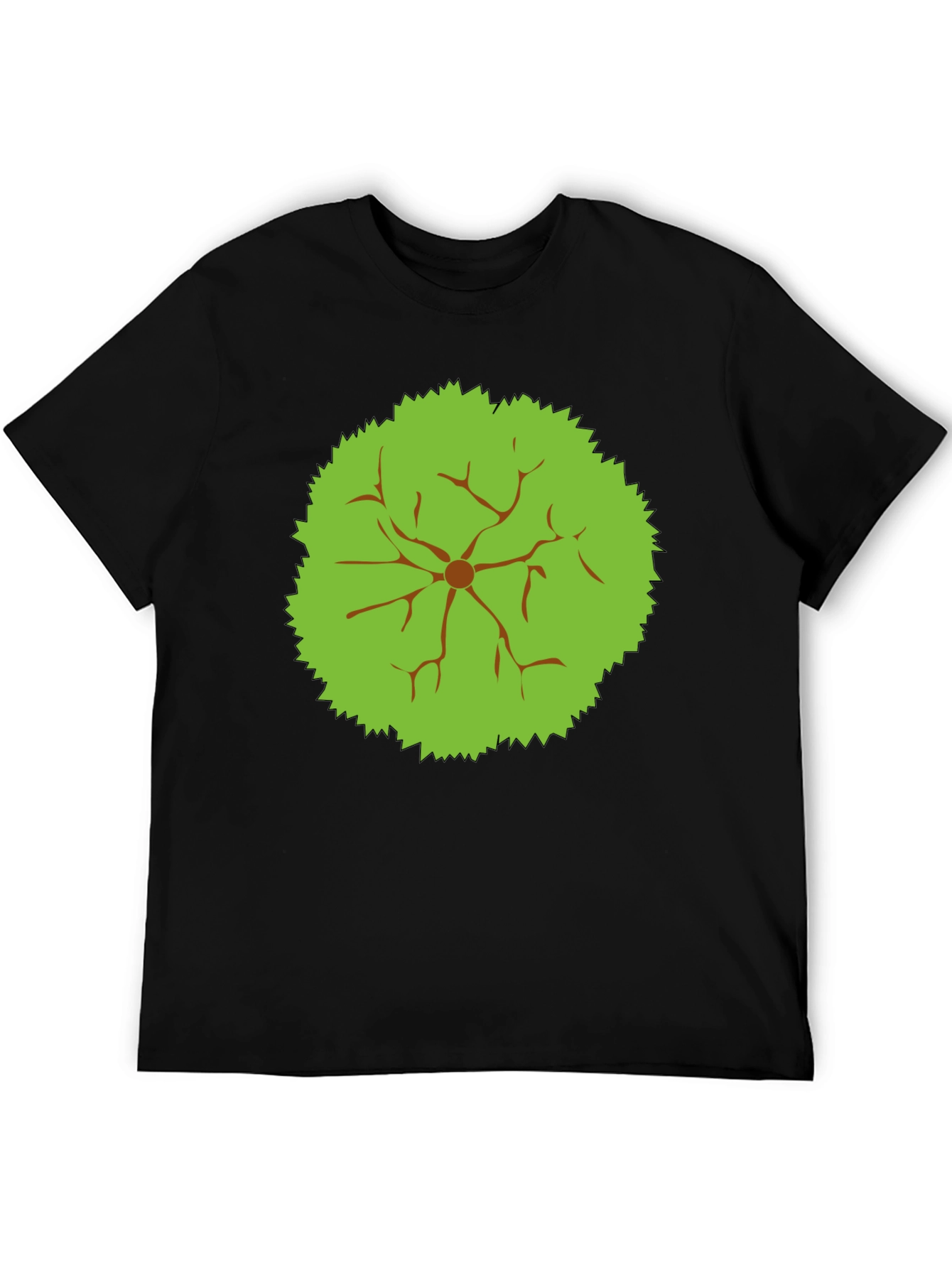 Abstract Tree Top Graphic Tee - Black