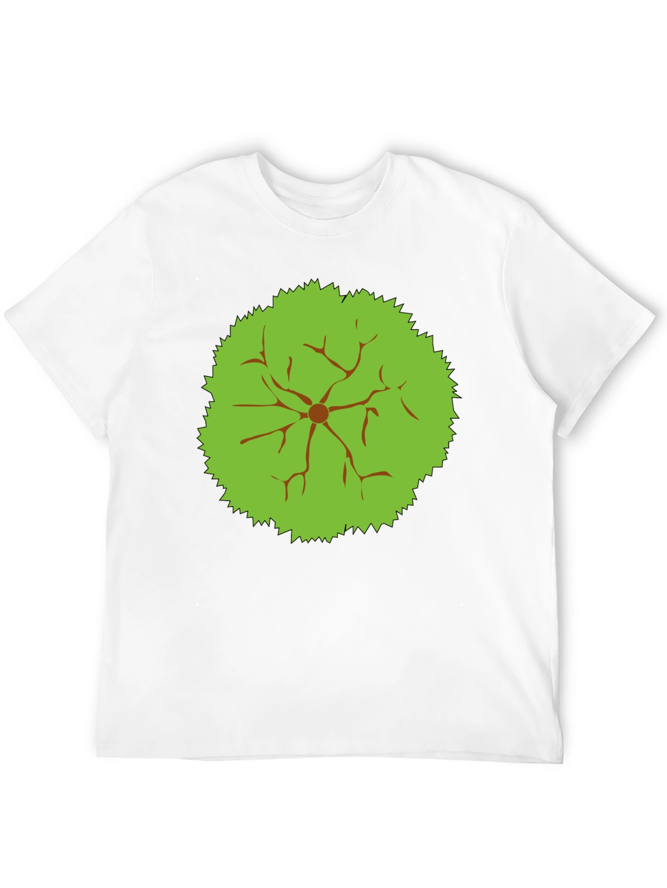 Abstract Tree Top Graphic Tee - Black