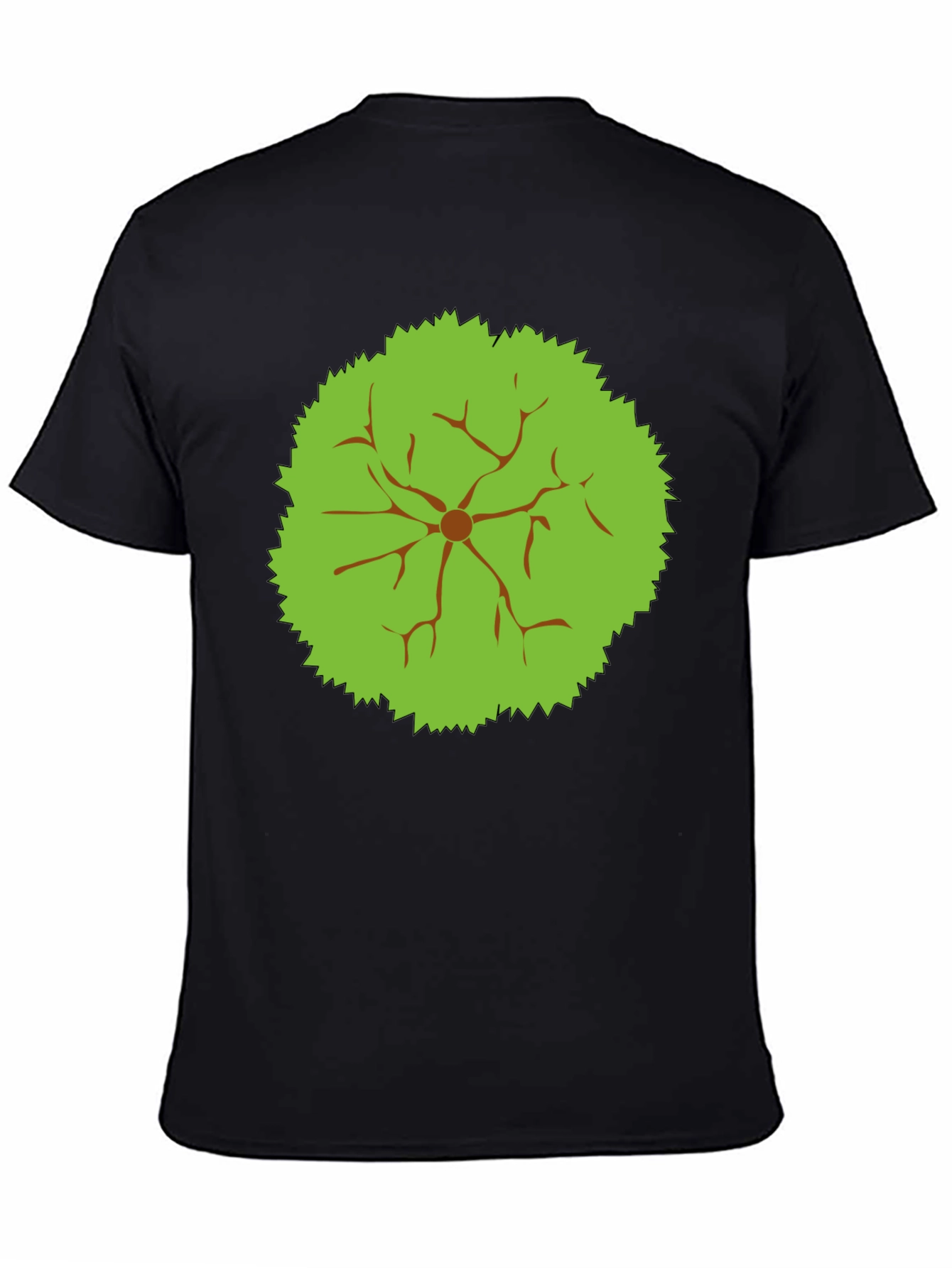 Abstract Tree Top Graphic Tee - Black
